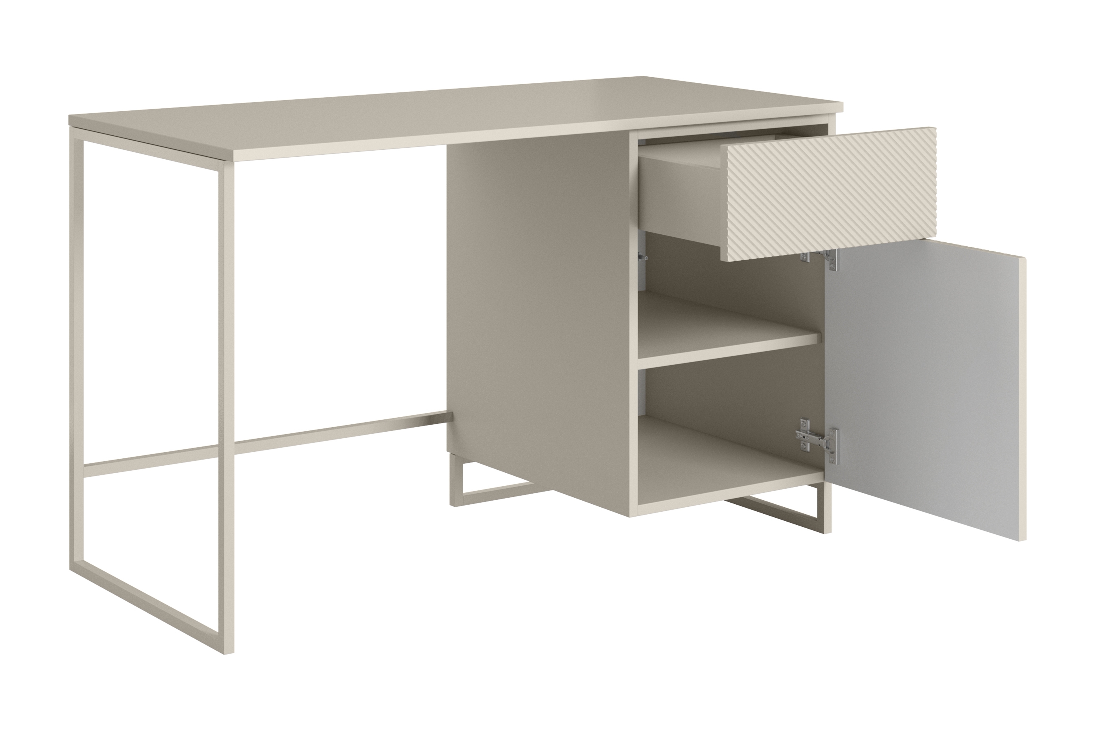 Písací stôl Asha 120 cm so zásuvkou – kašmírová Písací stôl Asha 120 cm z szuflada - kašmír / kašmírová Rošt