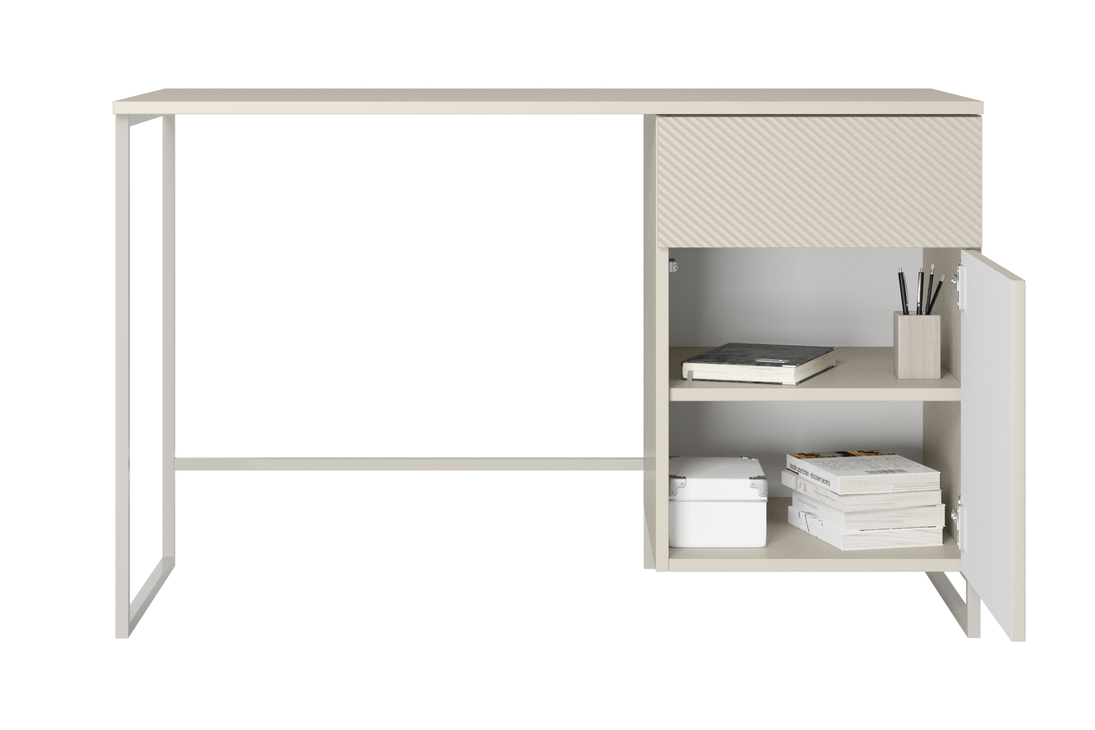 Písací stôl Asha 120 cm so zásuvkou – kašmírová Písací stôl Asha 120 cm z szuflada - kašmír / kašmírová Rošt