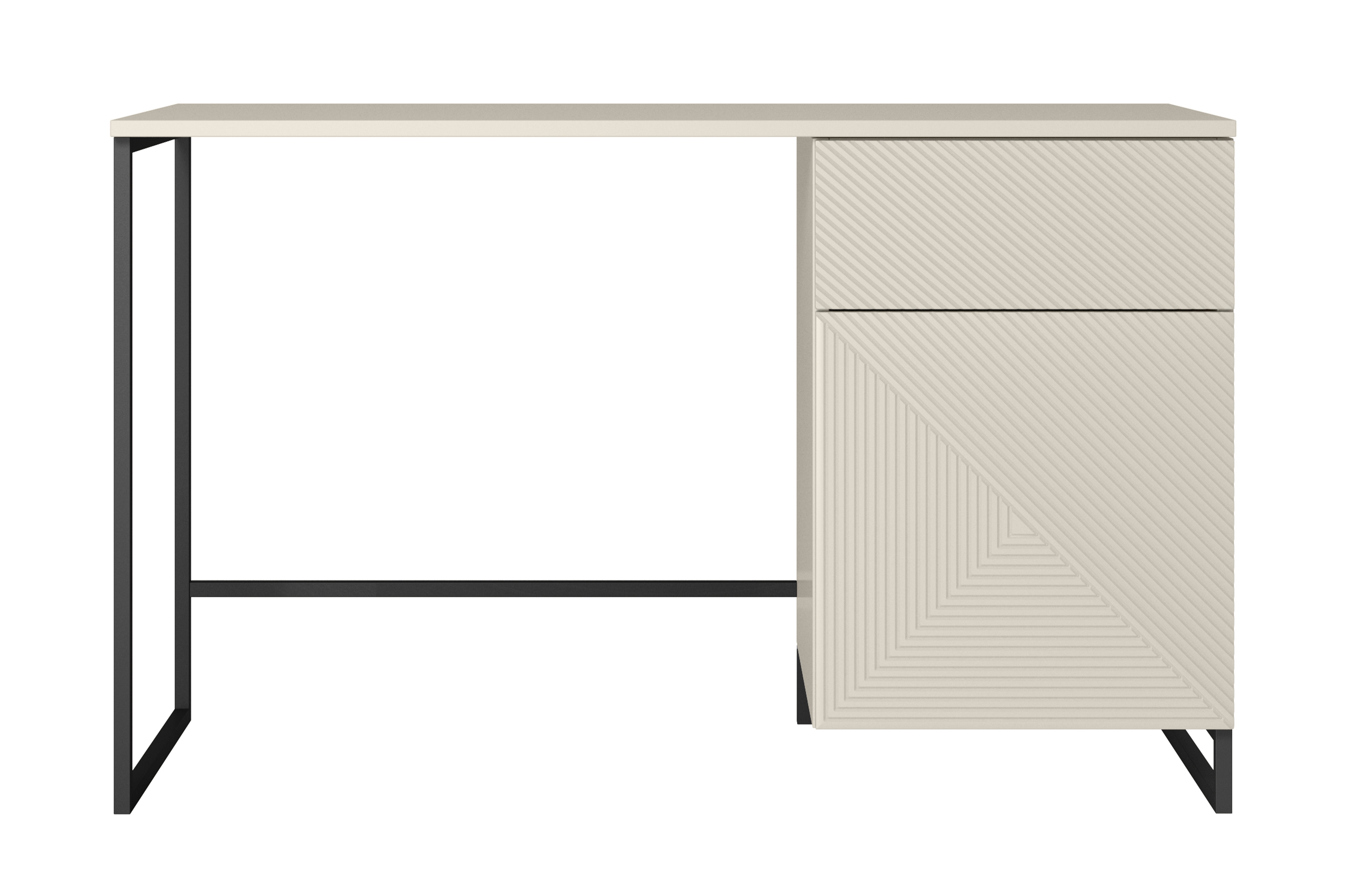 Písací stôl Asha 120 cm so zásuvkou – kašmírová / čierna Písací stôl Asha 120 cm z szuflada - kašmír / Čierny Rošt