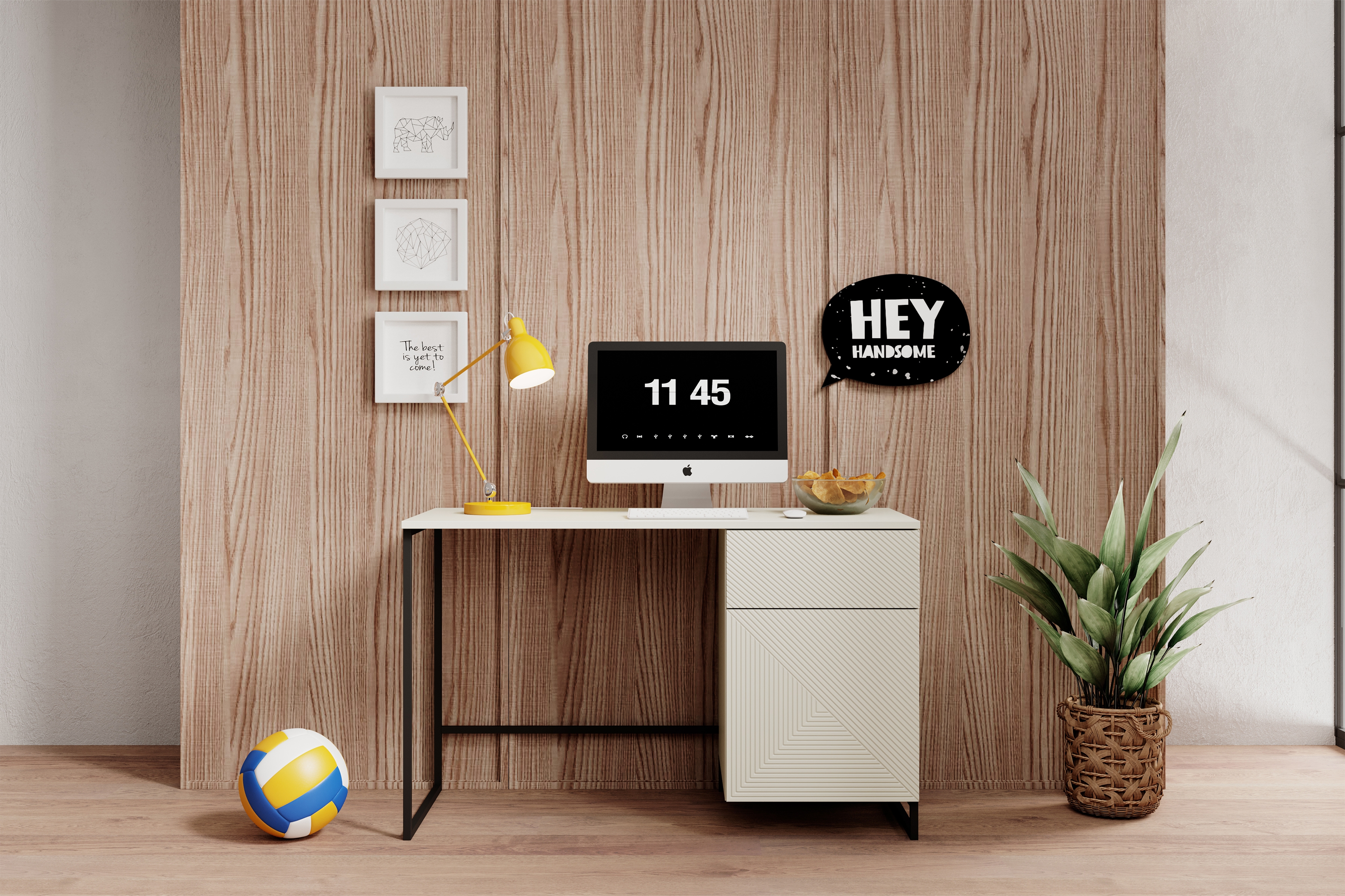 Písací stôl Asha 120 cm so zásuvkou – kašmírová / čierna Písací stôl Asha 120 cm z szuflada - kašmír / Čierny Rošt