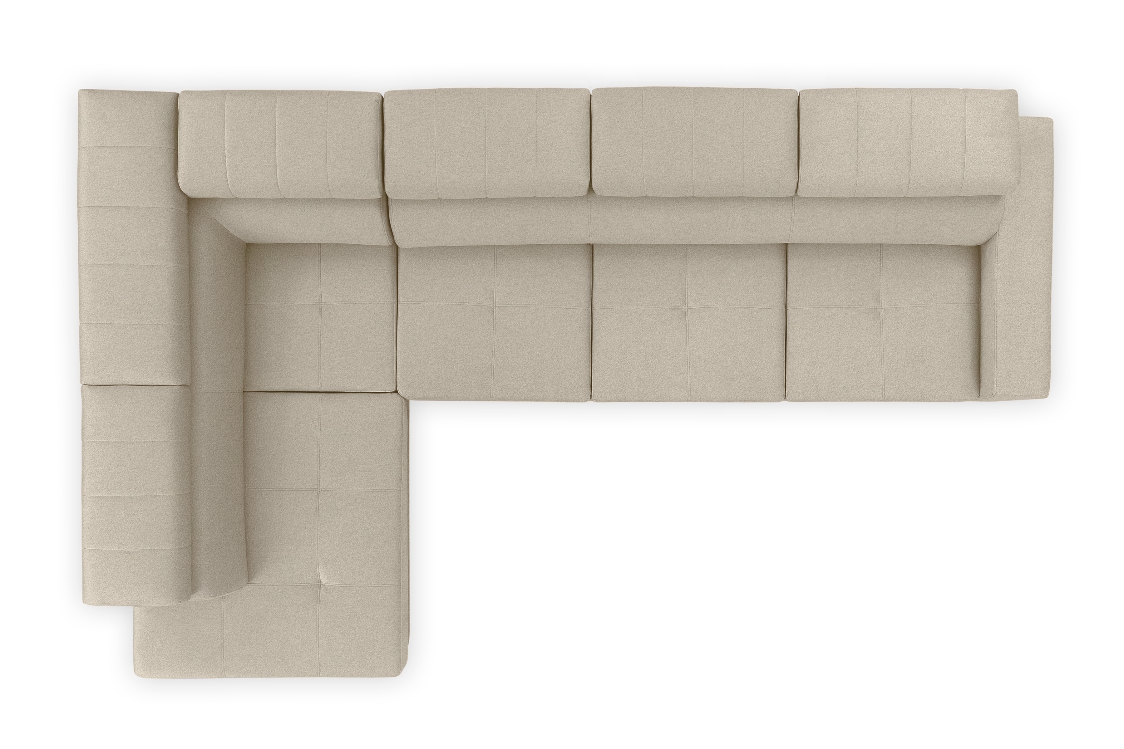 Rozkladacia rohová sedacia súprava Modeno Maxi ľavá - krémová pletenina Ado 1601  Rohová sedacia súprava s funkciou spánku Modeno Maxi Ľavá strana - kremowa plecionka Ado 1601 