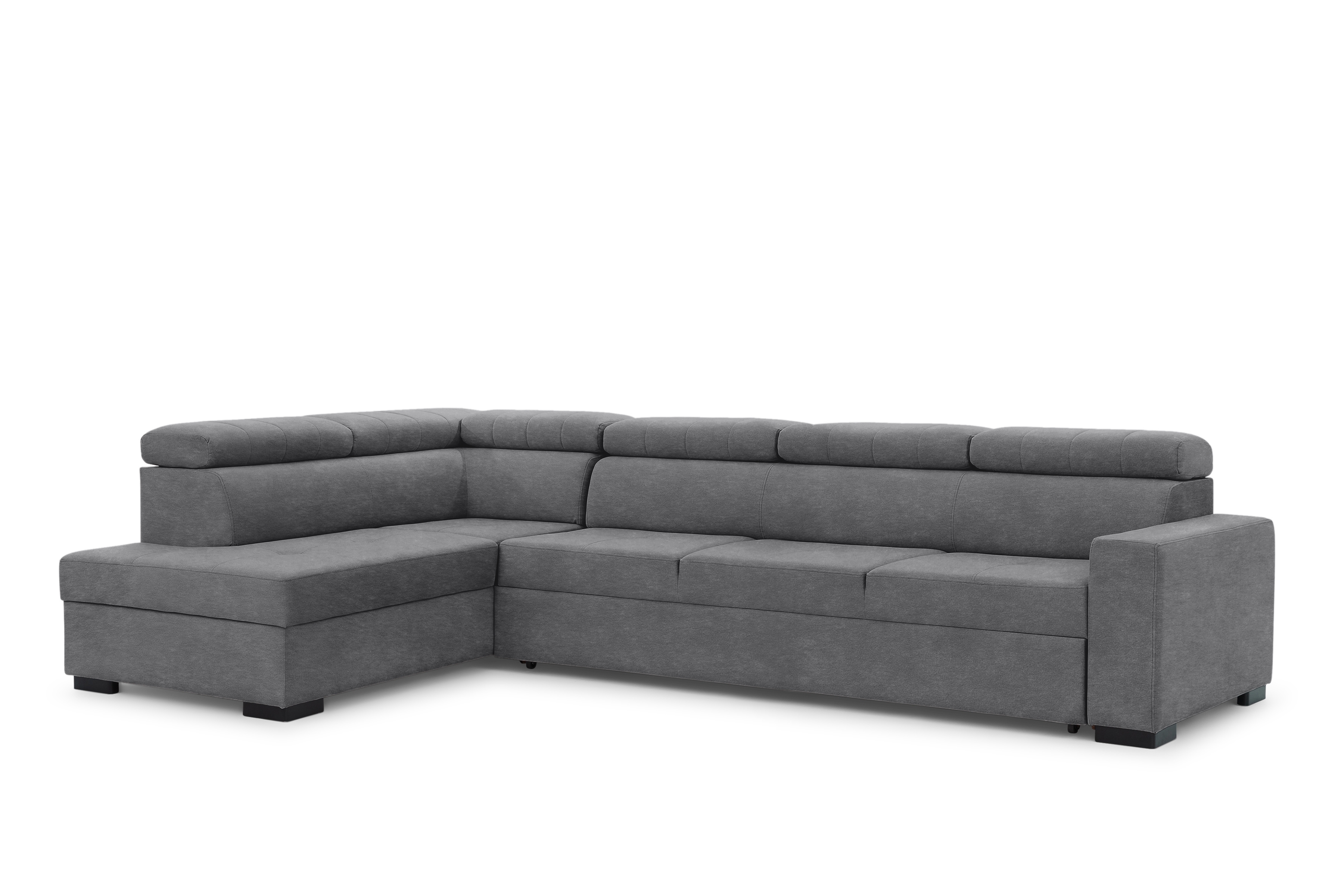 Rohová sedací souprava Modeno Maxi levá s rozkladem - grafitový samet Zetta 304 Rohová sedací souprava rozkládací Modeno Maxi levá - grafitová samet latwoczyszczacy Zetta 304 