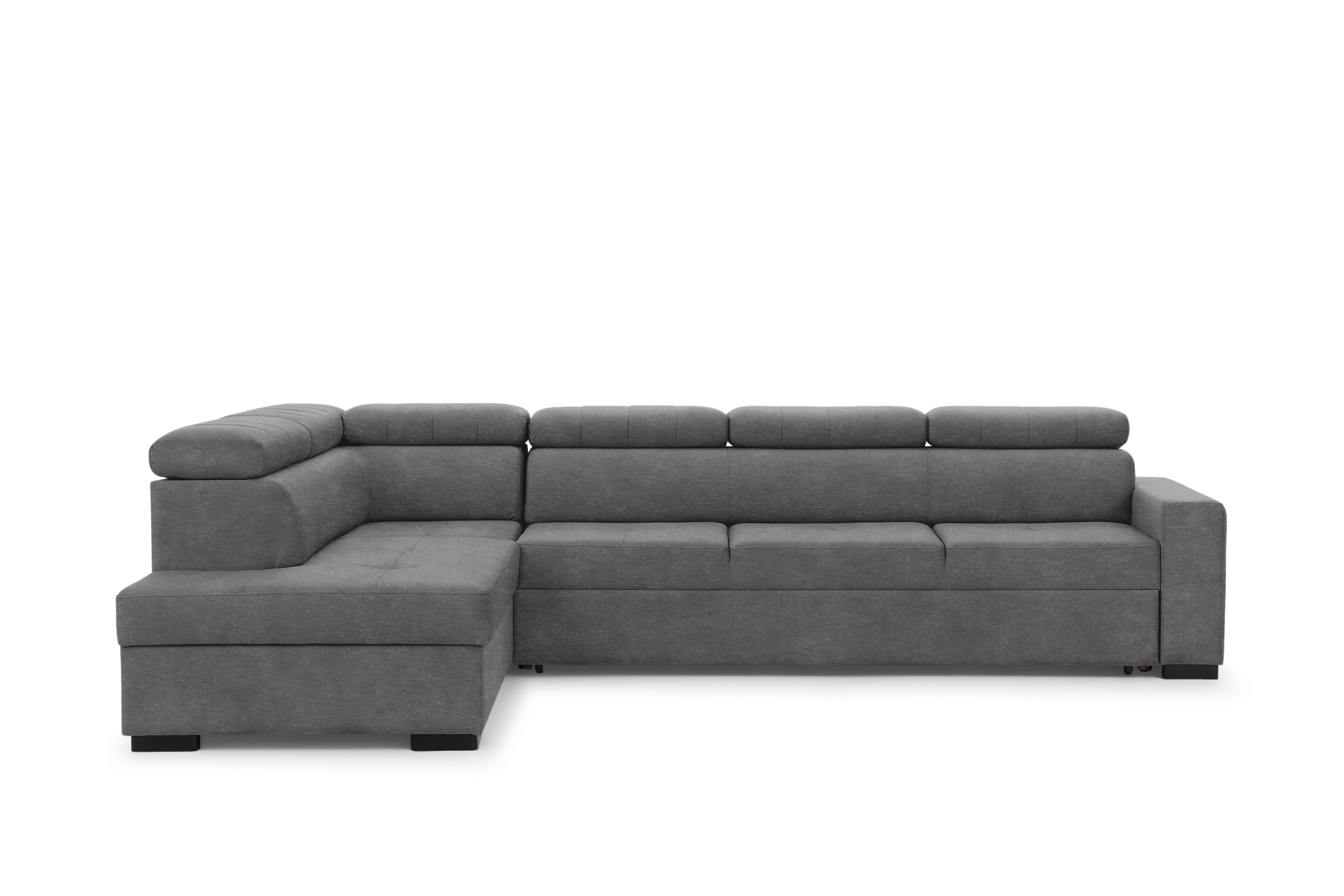 Rohová sedací souprava Modeno Maxi levá s rozkladem - grafitový samet Zetta 304 Rohová sedací souprava rozkládací Modeno Maxi levá - grafitová samet latwoczyszczacy Zetta 304 