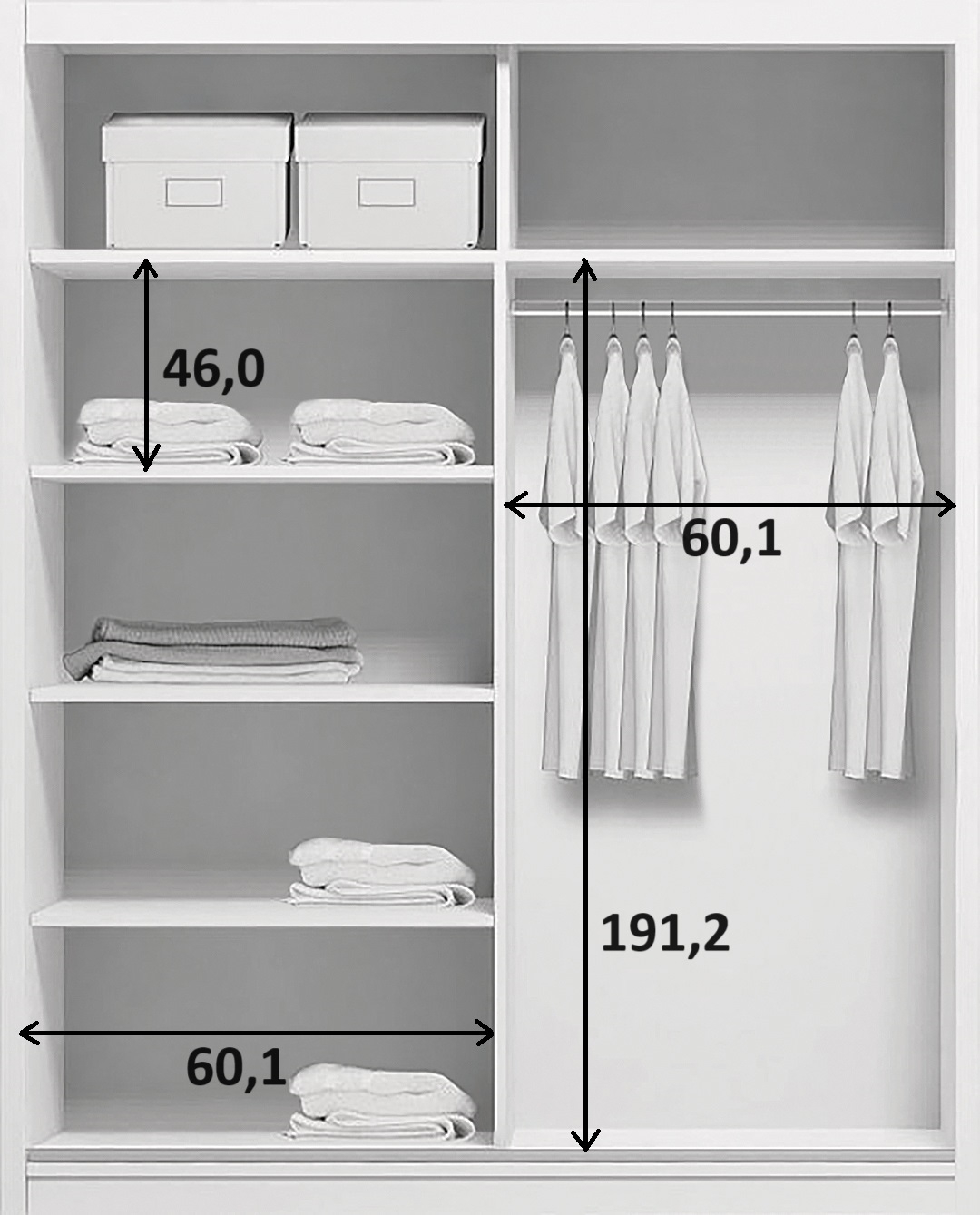 Skriňa s posuvnými dverami Trofi 125/245 cm - Čokoláda Skriňa s posuvnými dverami Trofi 125/245 cm - Čokoláda