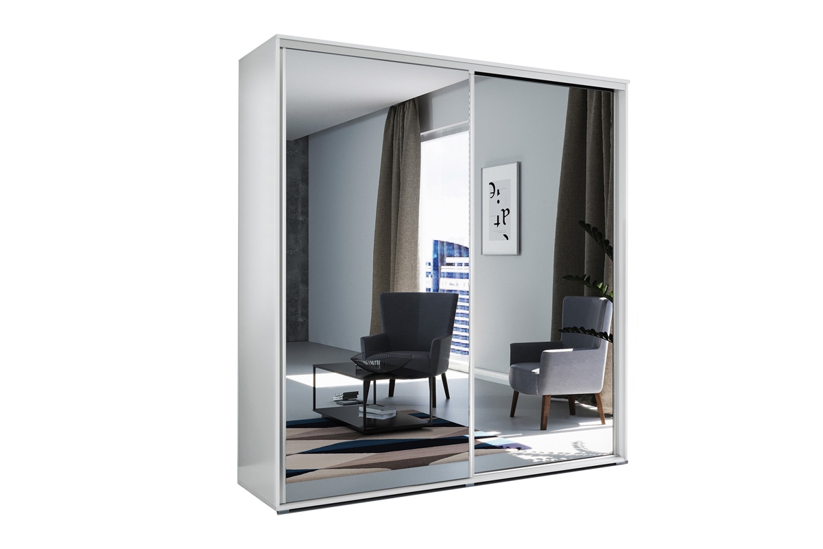 Skříň Trofi 150x245 cm s posuvnými dveřmi - bílá Skříň s posuvnými dveřmi Trofi 150/245 cm - bílá