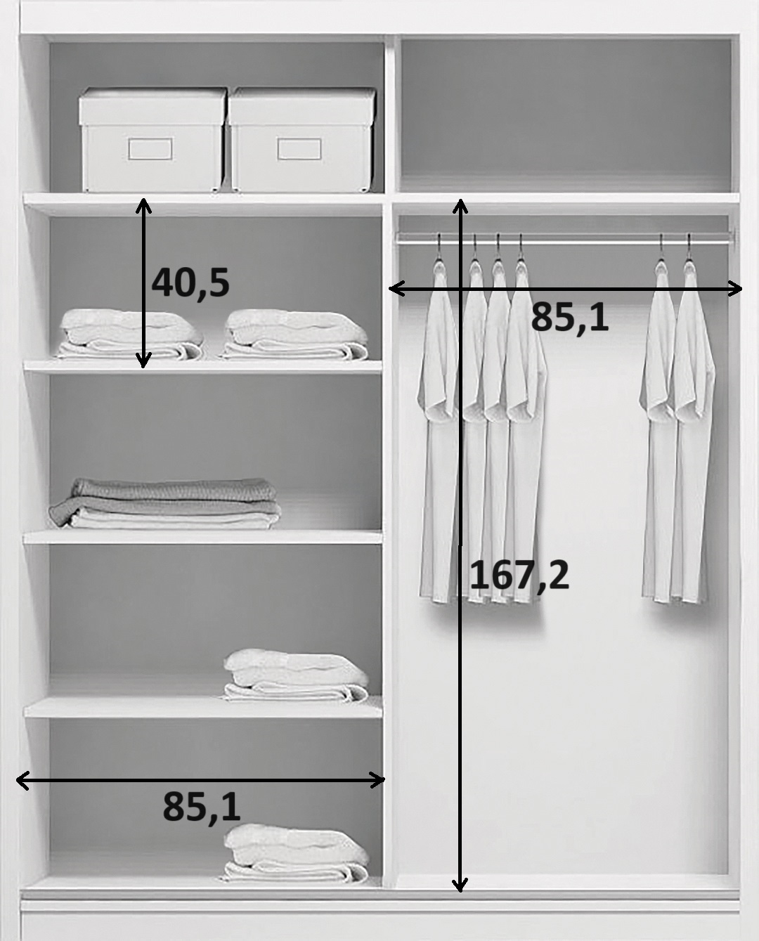 Skříň Trofi 175x215 cm s posuvnými dveřmi - čokoláda Skříň s posuvnými dveřmi Trofi 175/215 cm - čokoláda