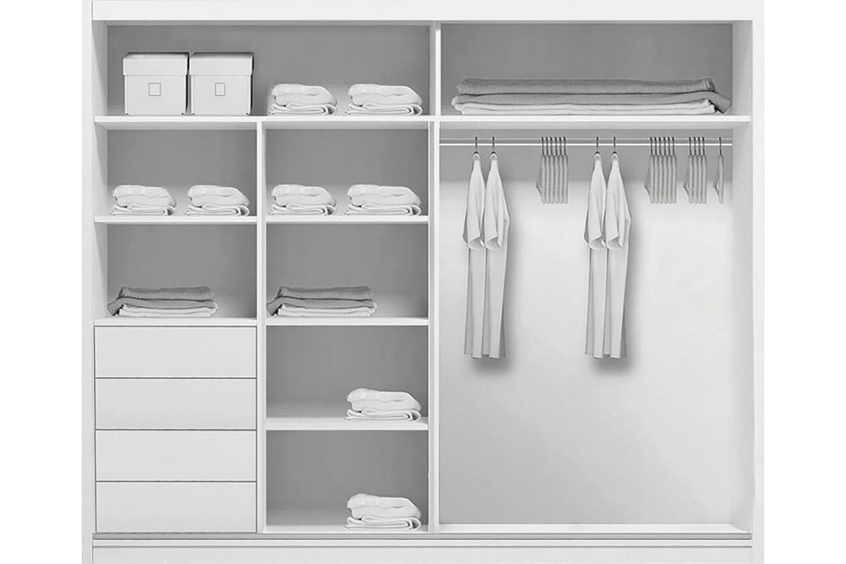 Skříň Trofi 230x215 cm s posuvnými dveřmi - čokoláda Skříň s posuvnými dveřmi Trofi 230/215 cm - čokoláda