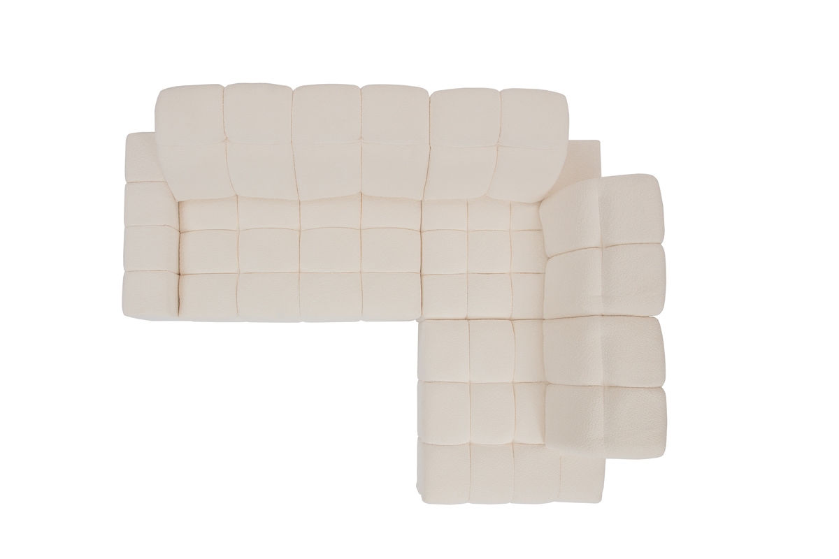 Rohová sedacia súprava Magnelio L s elektricky výsuvným sedákom pravá - béžové buklé Raven 22 Rohová sedacia súprava Magnelio L s elektricky výsuvným sedákem