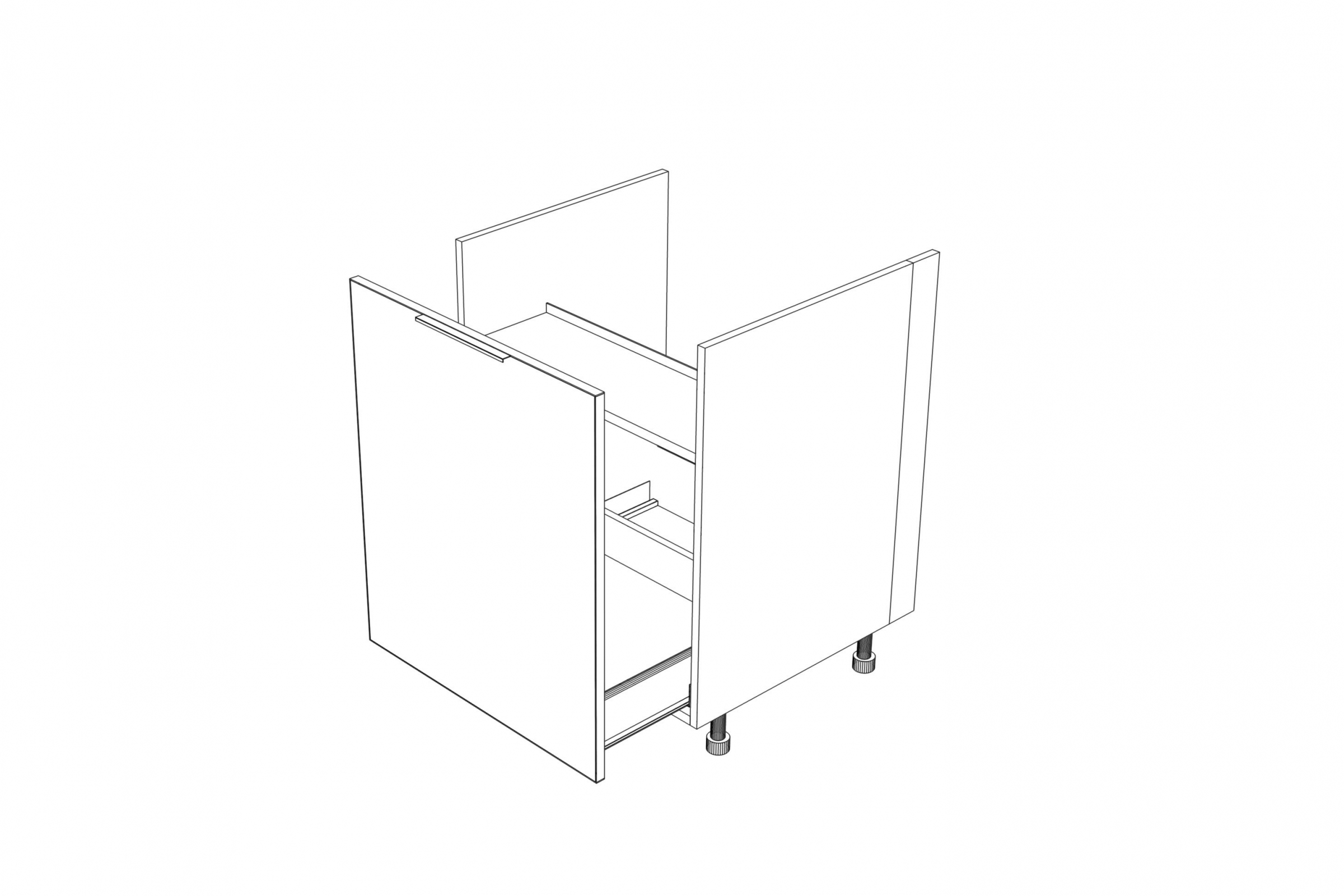 Spodní kuchyňská skříňka Kammono K2 DZCSS50 se zásuvkou pro vestavbu dřezu skříňka kuchyňská spodní KAMMONO K2 DZCSS50 z szuflada pod zabudowe zlewu