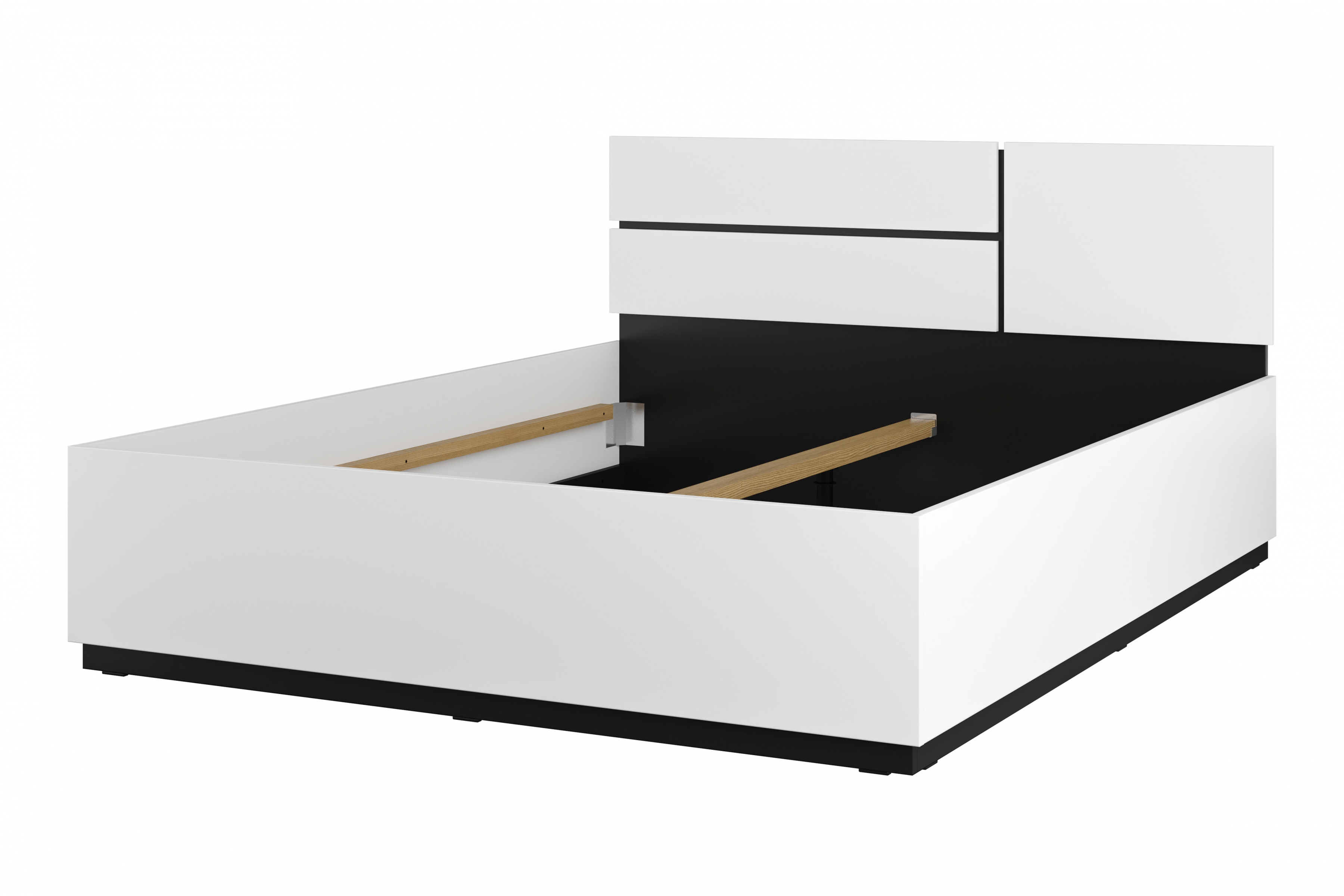 Postel Cross 180x200 cm – bílá / černá Postel Gramon 180x200 - bílá / černá