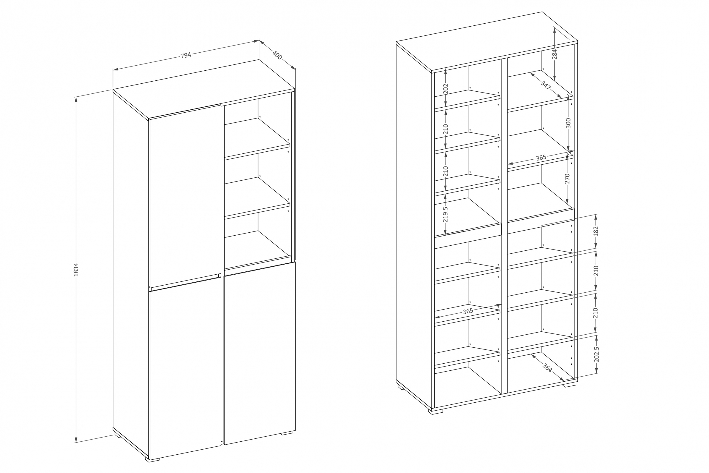 Skříň Cross 79 cm - dub wotan / černá skříň Gramon 79 cm - dub wotan / černá