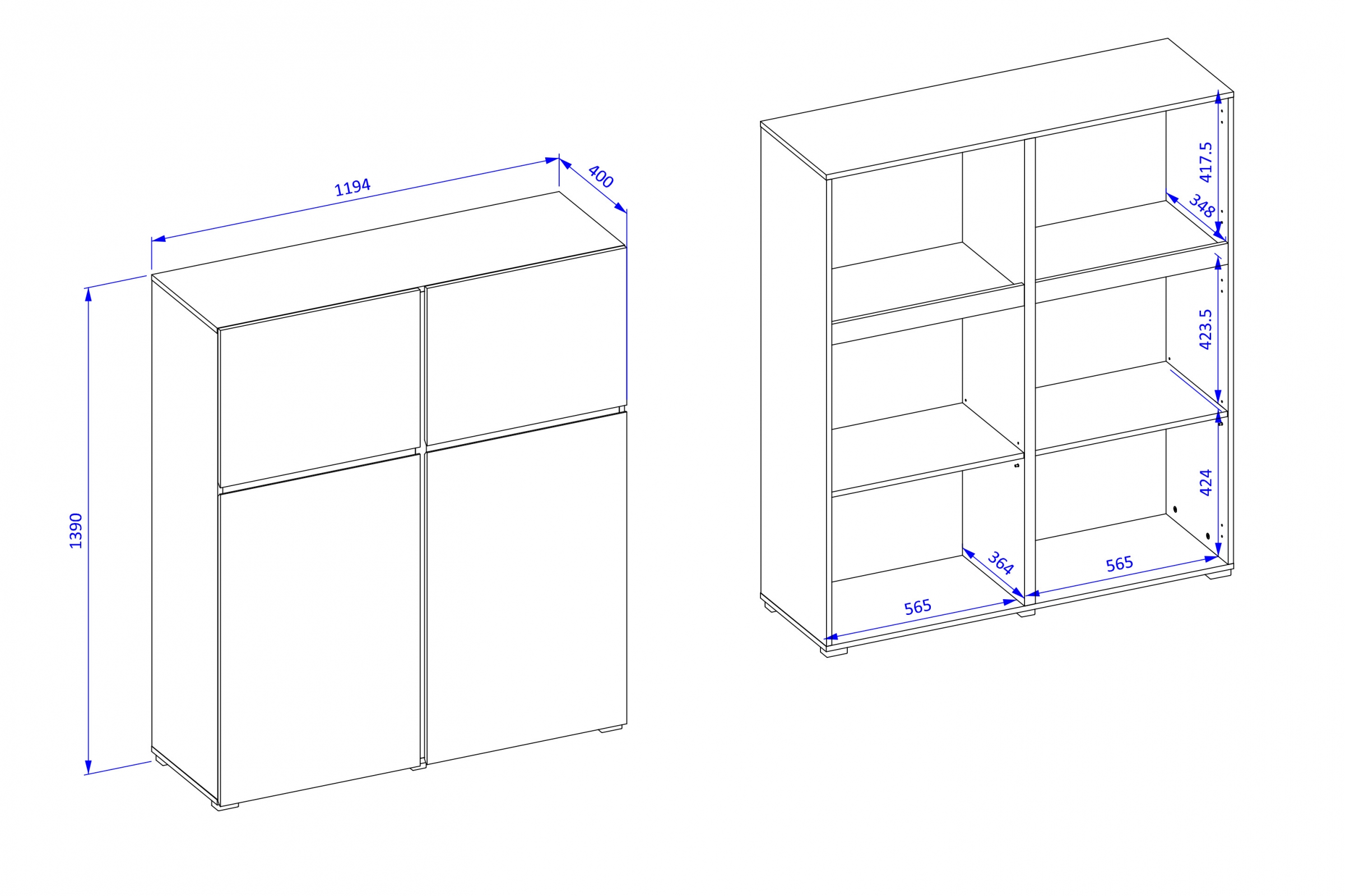 Komoda Cross 119 cm - zelená / černá Komoda Gramon 119 cm - zelená / černá