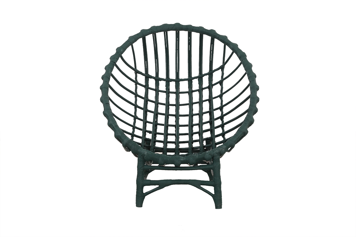Křeslo wiklinowy Gardins III 95 cm z poduszka + GRATIS - zelená / šedá Polštář - Omezená nabídka Křeslo zahradní Gardins III 95 cm wiklinowy kokon z poduszka - zelená