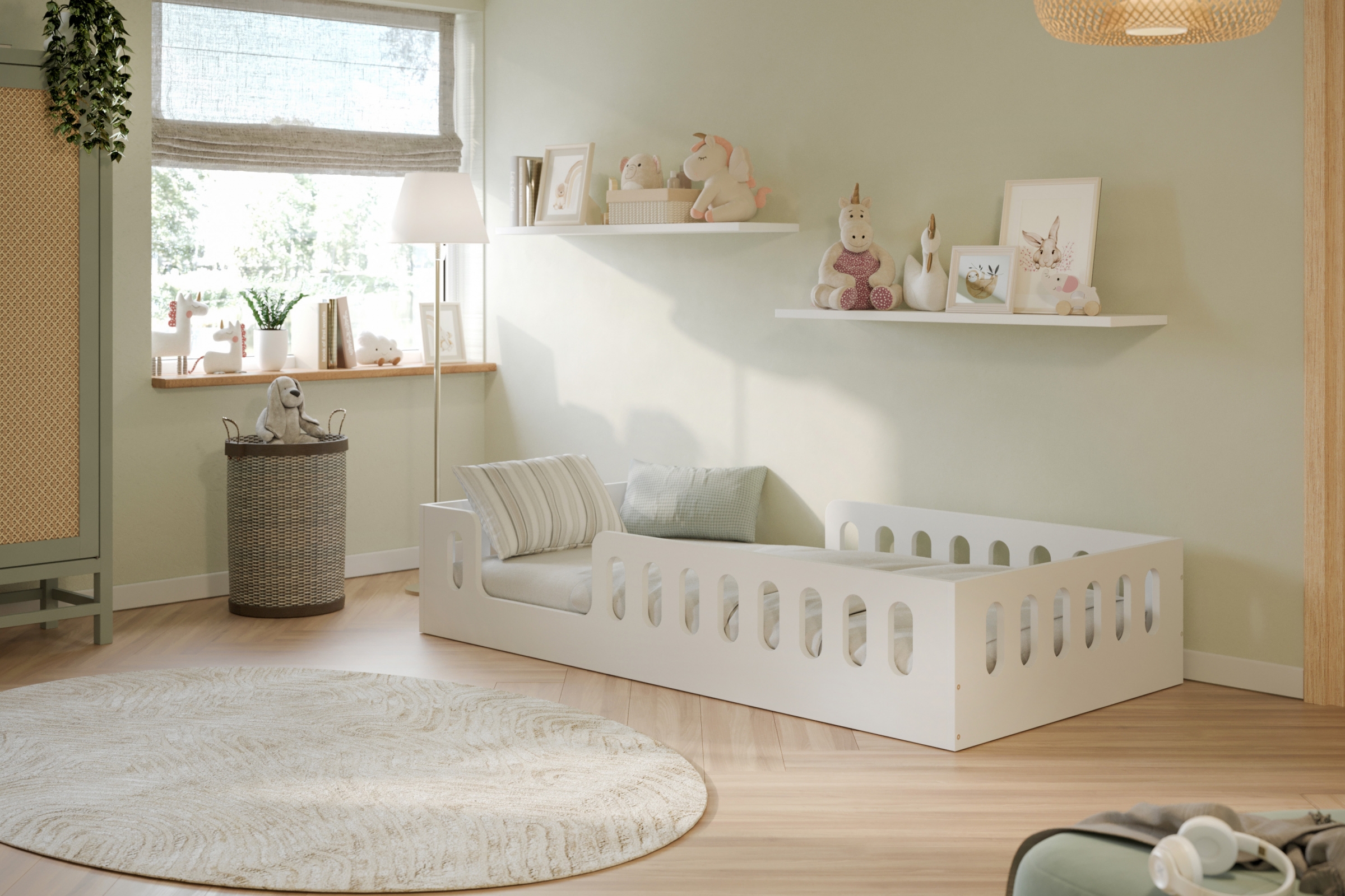 Dětská postel Talimio 80x180 cm - bílá Postel dzieciece Talimio 80x180 cm - bílá	