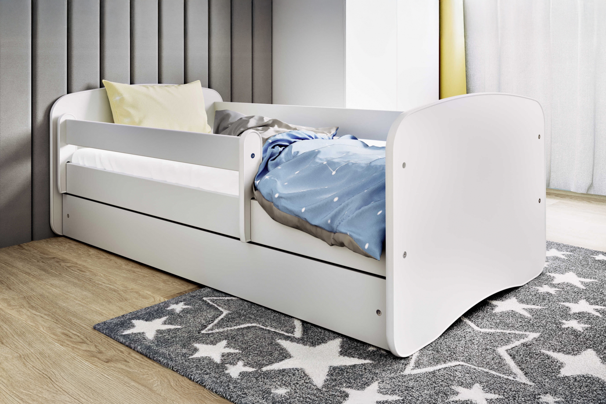 Dětská postel Bonzo 80x180 cm se zásuvkou - bílá Postel dzieciece Bonzo 80x180 cm z szuflada - bílá