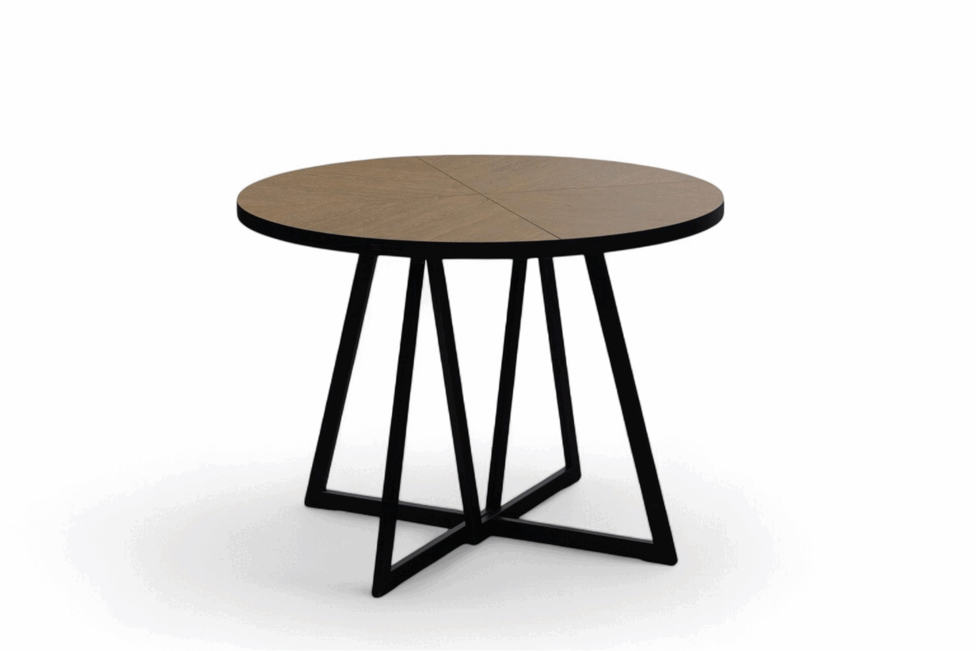 Rozkládací jídelní stůl Cedrus Rozeta 95-150 cm - dub belmont / černá Stůl Cedrus Rozeta 95/150 cm loftový rozkladany - dub belmont / černá