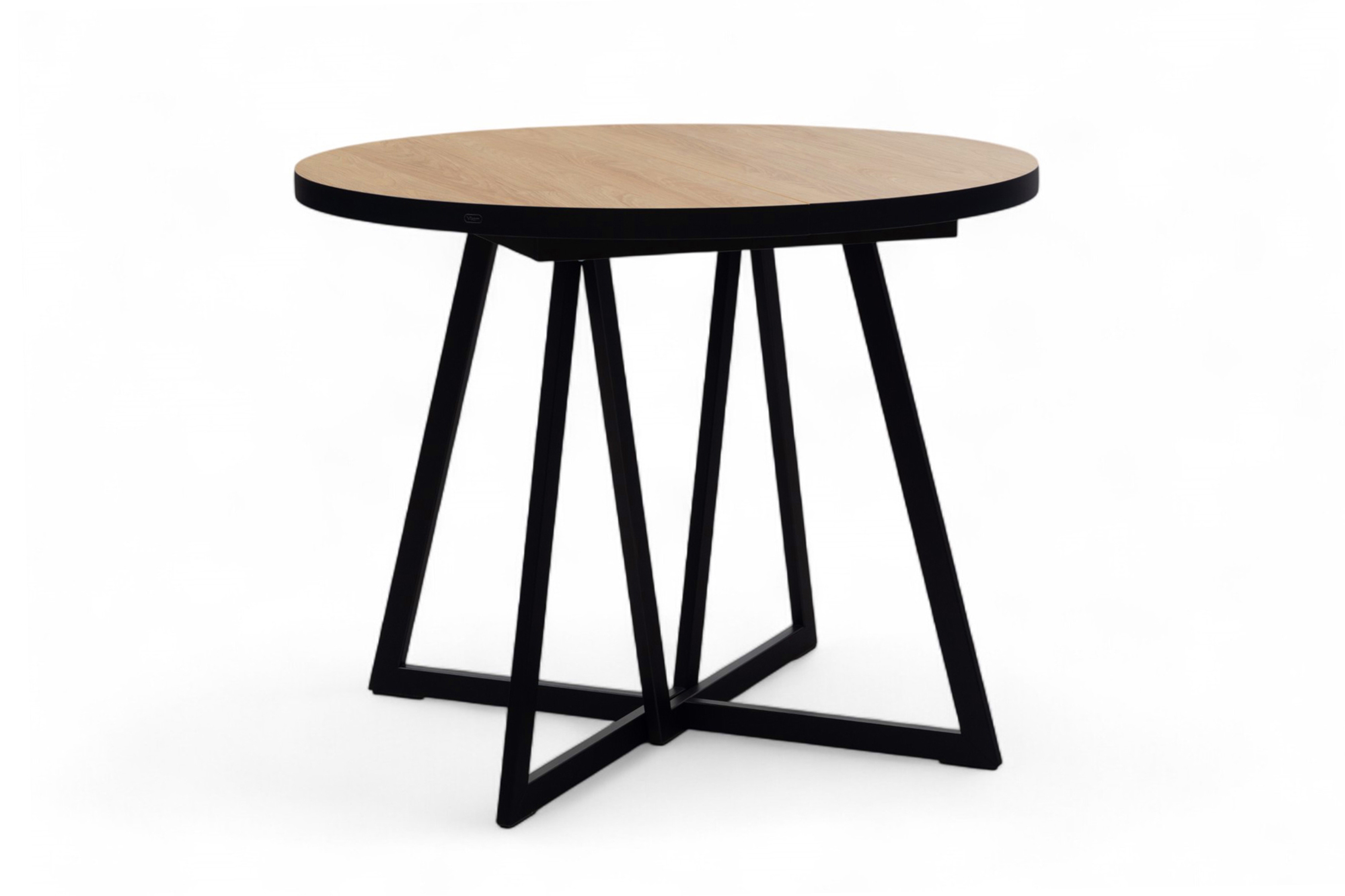 Rozkládací jídelní stůl Cedrus 105-160 cm - dub hikora / černá Stůl Cedrus 105/160 cm loftový rozkladany - dub hikora / černá