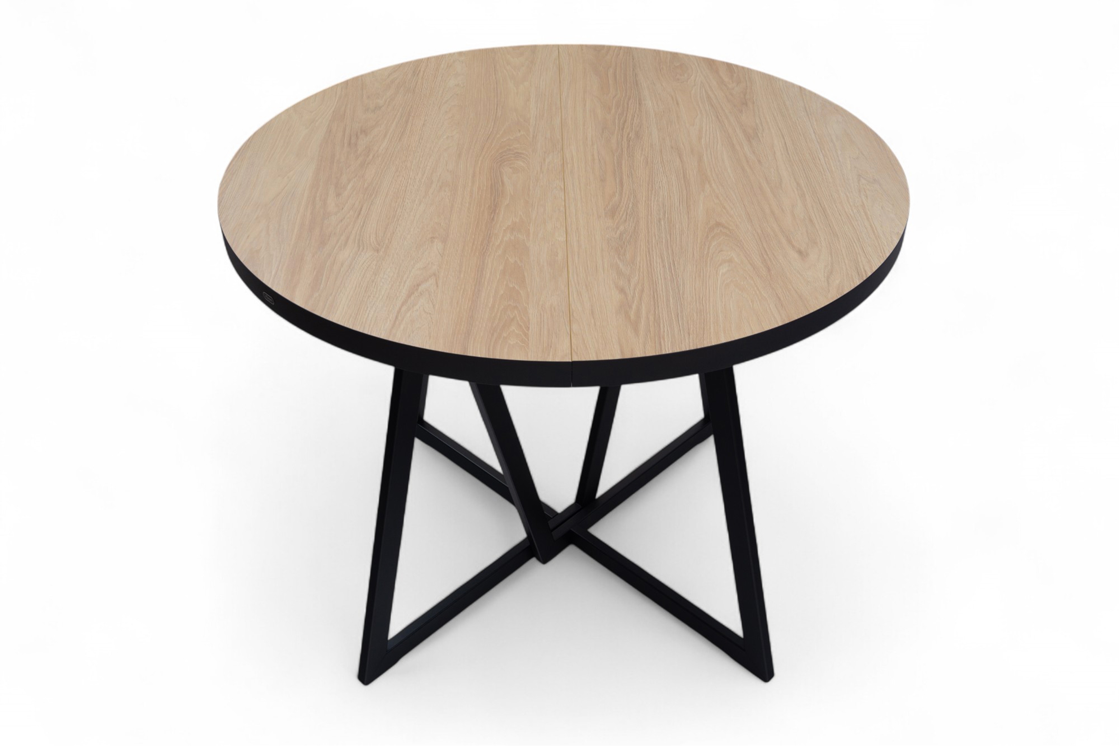 Rozkládací jídelní stůl Cedrus 105-160 cm - dub hikora / černá Stůl Cedrus 105/160 cm loftový rozkladany - dub hikora / černá