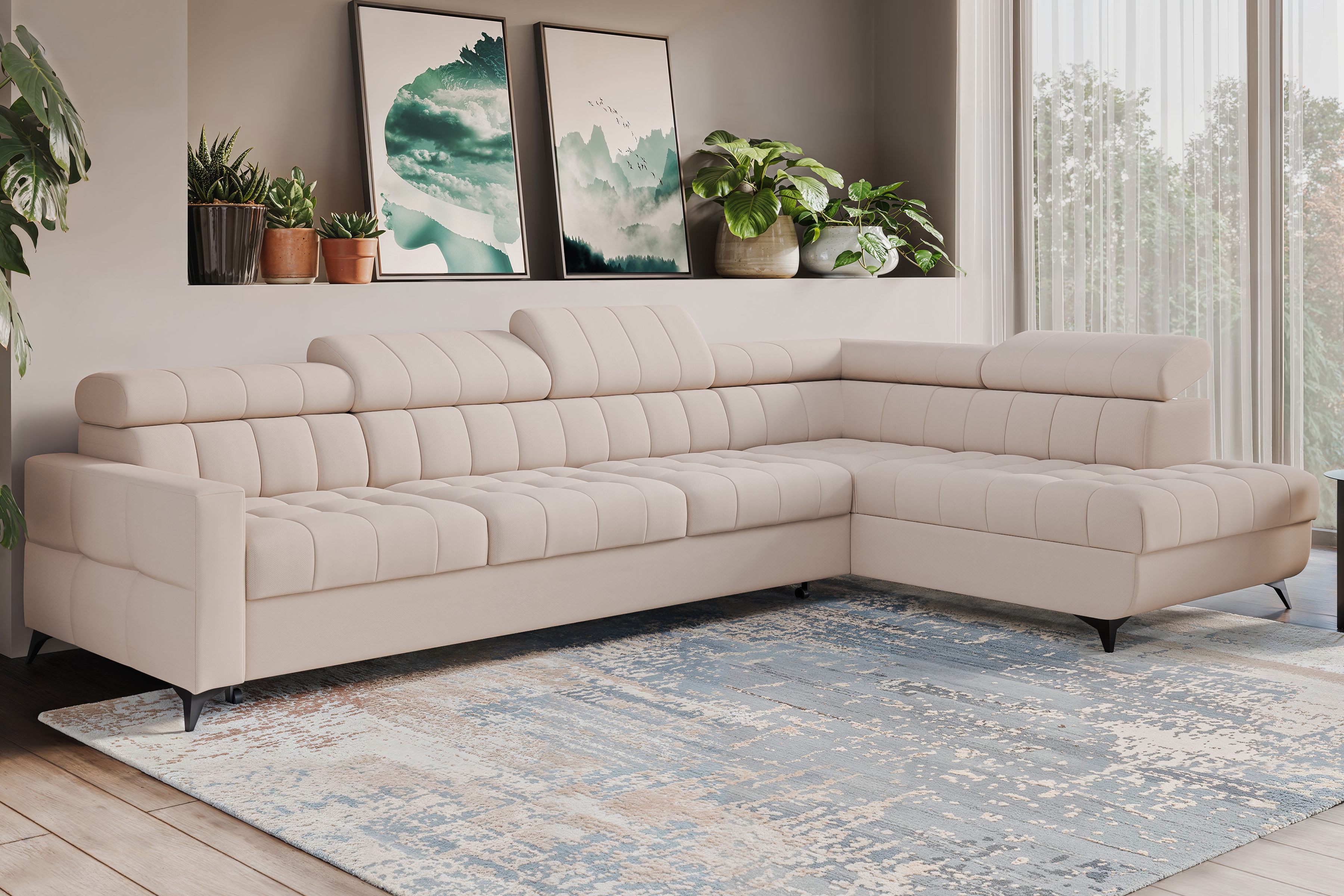 Rozkládací rohová sedací souprava Nardo Maxi Rohová sedací souprava Nardo Maxi rozkládací