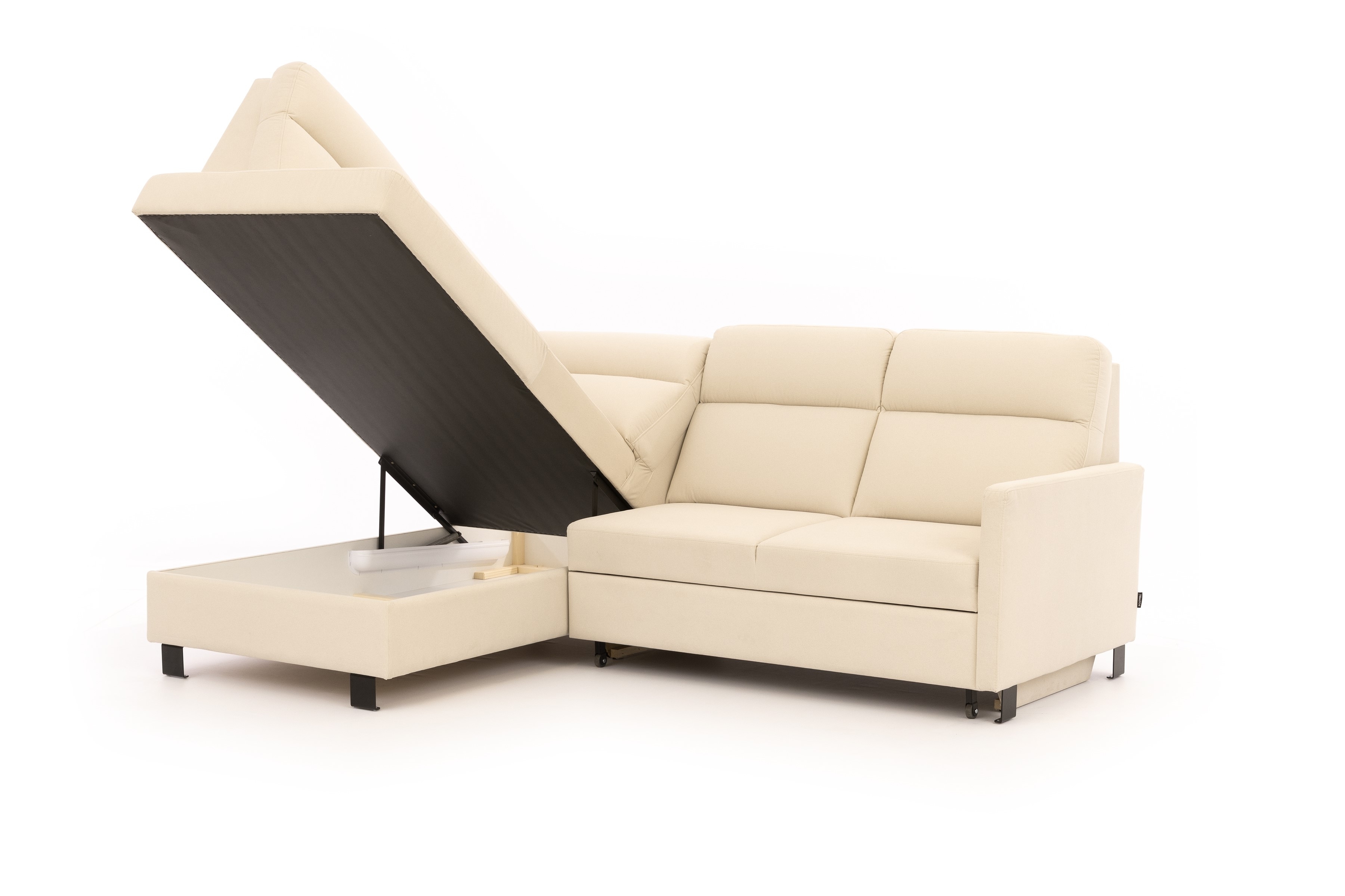 Rohová sedačka Loario L ľavostranná s úzkou opierkou - sivý šenil Perfect Harmony 80 Rohová sedacia súprava Loario L Ľavá strana z waskim bokiem - šedý šenil Perfect Harmony 80