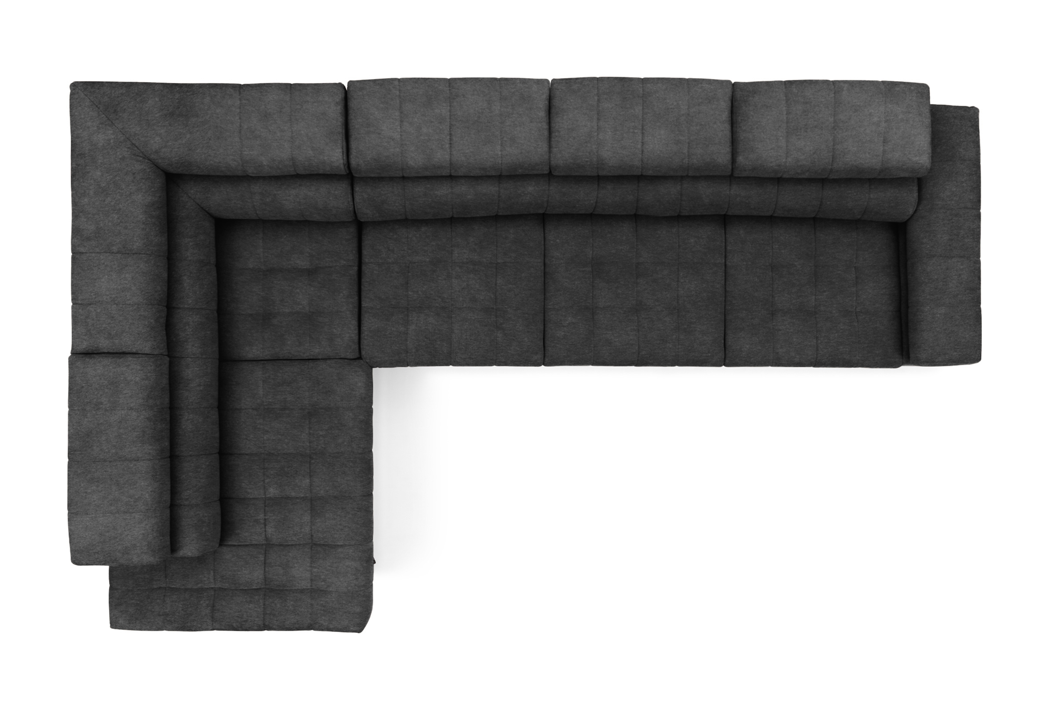 Rozkládací rohová sedací souprava Dragonis Maxi levá - grafitová Zetta 305 Rohová sedací souprava Dragonis Maxi rozkládací levá - grafitová samet latwoczyszczacy Zetta 305