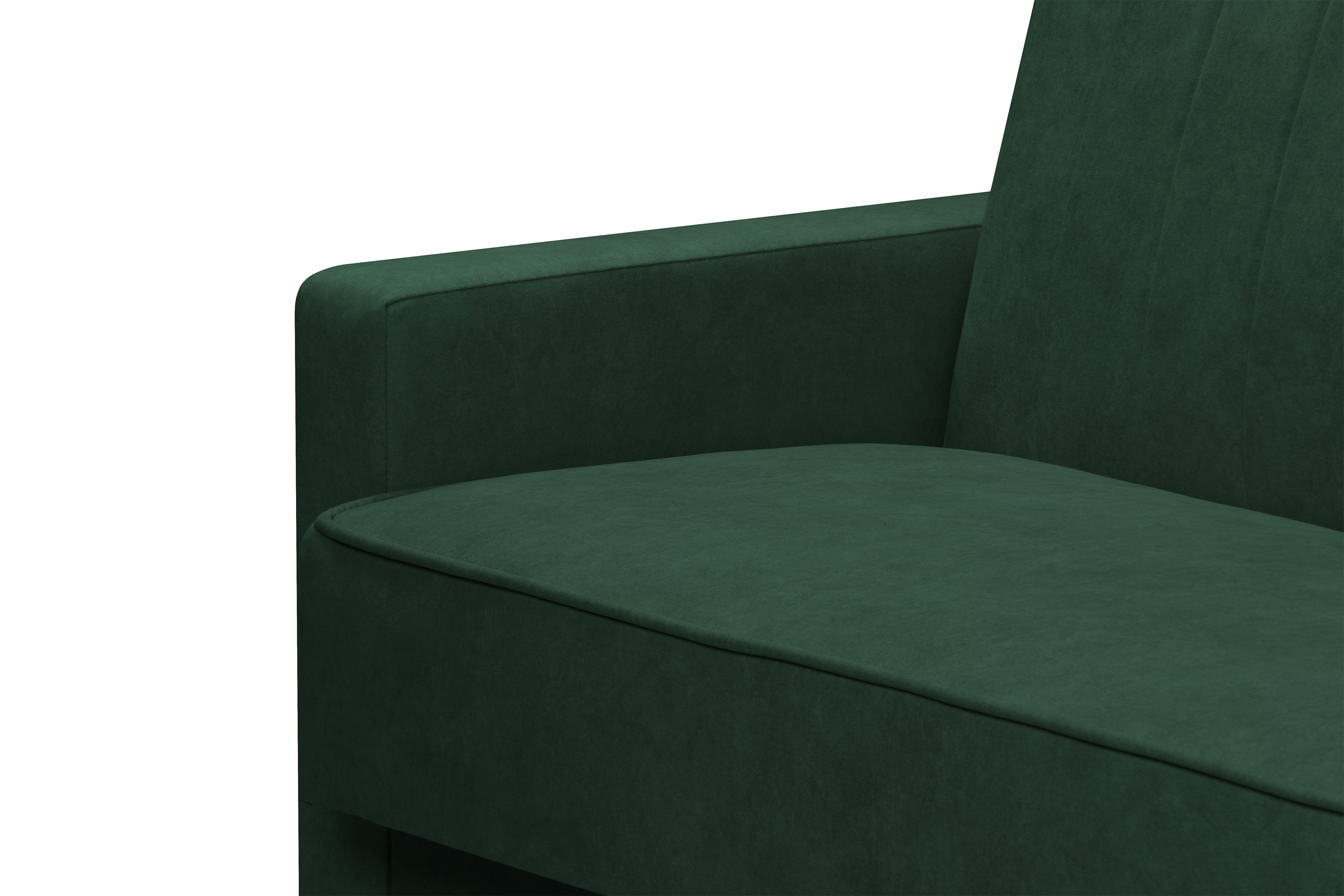 Rozkladacia pohovka Wars – zelený zamat Kronos 14 / nožičky wenge Pohovka Wars s funkciou spánku - Zelený velúr Kronos 14 / Venge