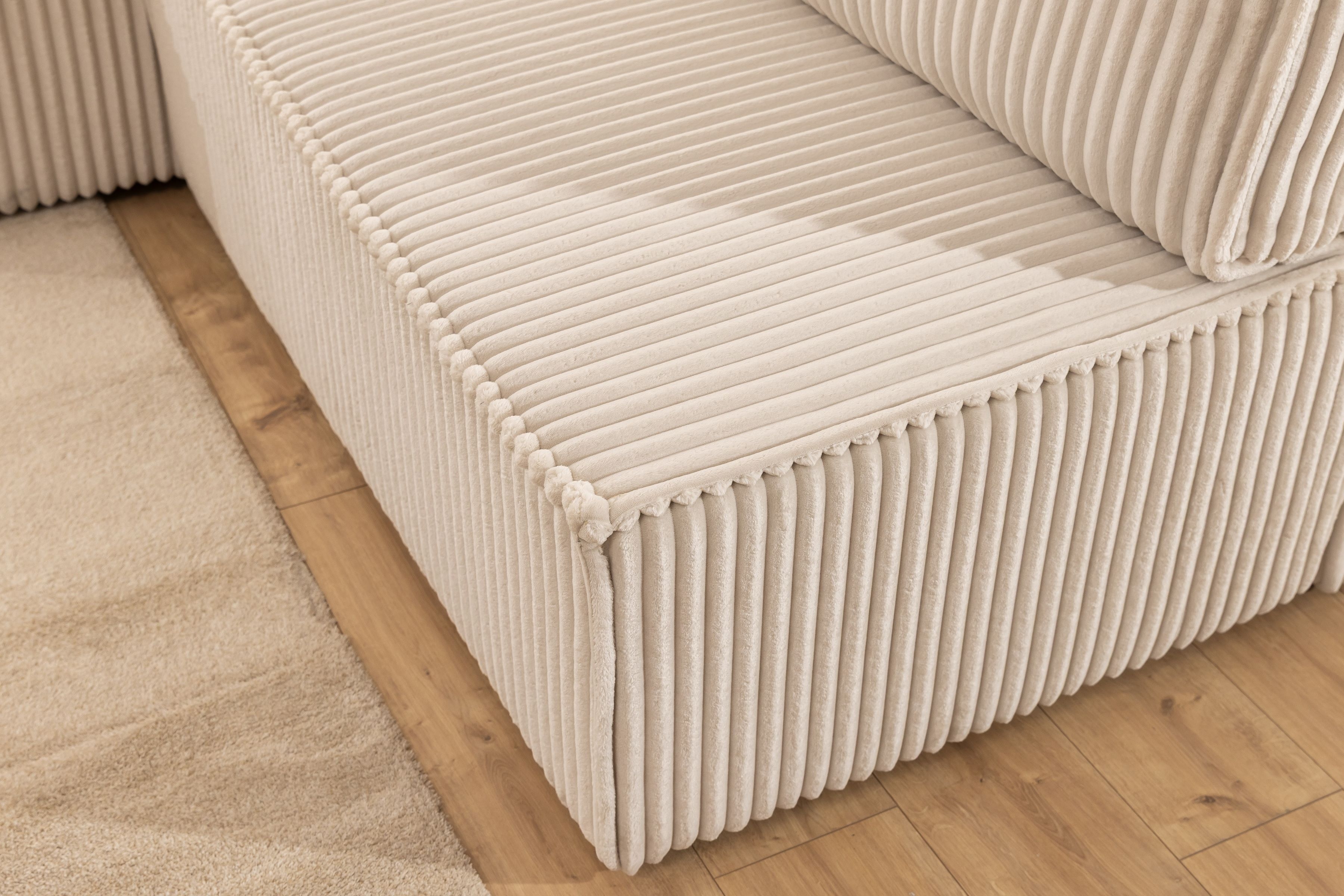 Rohová sedacia súprava Solvero Mini ľavá s funkciou spania - svetlobéžový plyš Tilia 01 Rohová sedacia súprava Solvero Mini s funkciou spánku Ľavá strana - Krémový MENČESTER Tilia 01