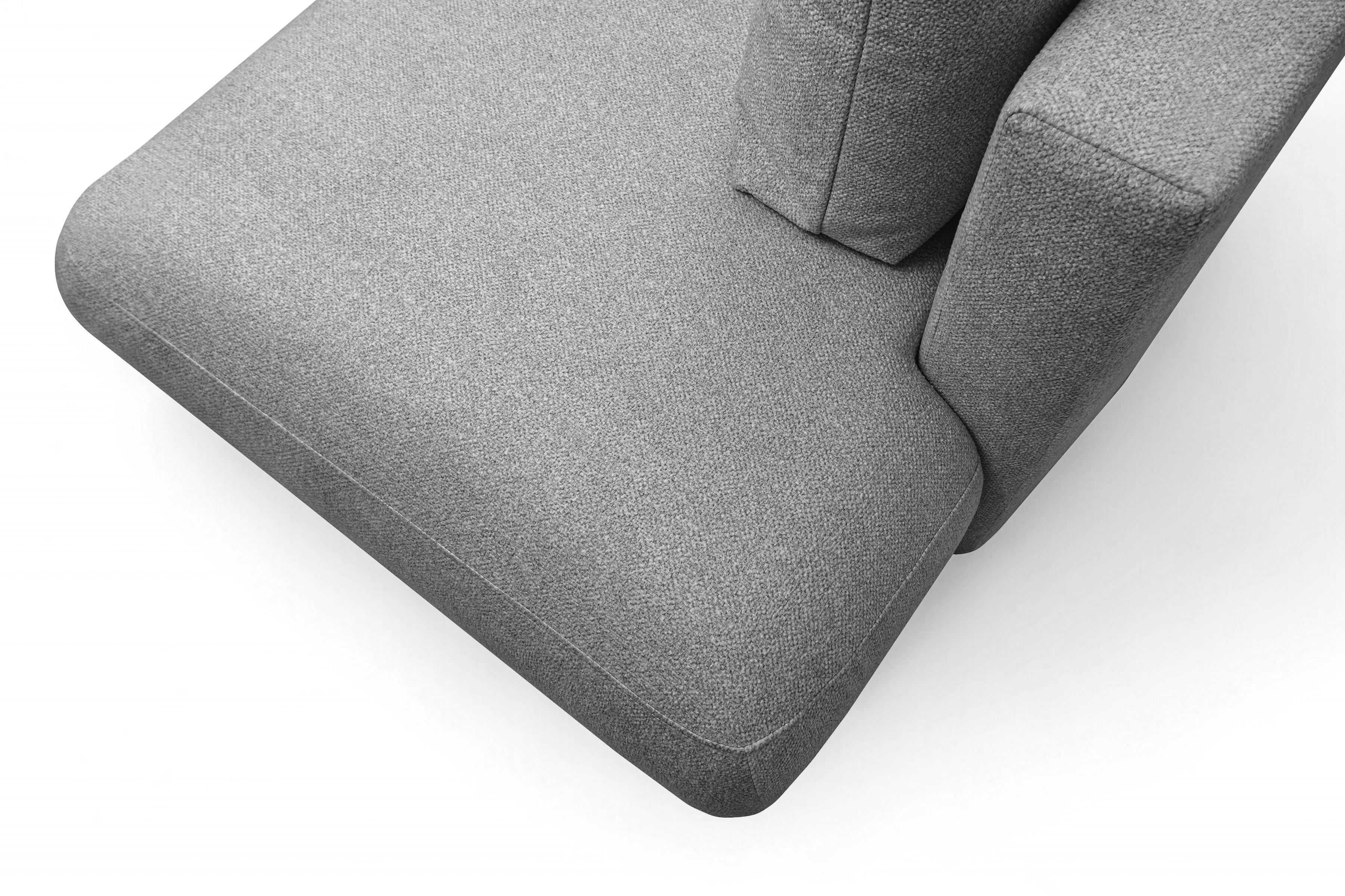 Rozkladacia rohová sedačka Lotulis L II ľavá – sivá hydrofóbna pletenina Blur 18 Rohová sedacia súprava Lotulis L s funkciou spánku Ľavá strana - šedá dzianina hydrofobowa Blur 18