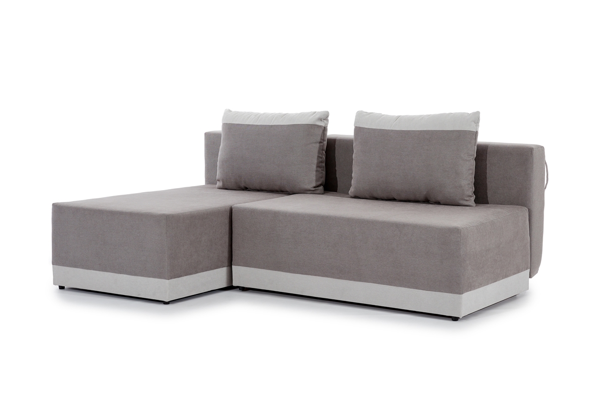 Rohová sedacia súprava Vonder rozkladacia - sivá tkanina Soro 83 / 90 Rohová sedacia súprava rozkladany do obývacej izby Vonder - šedá plecionka Soro 83 / 90 