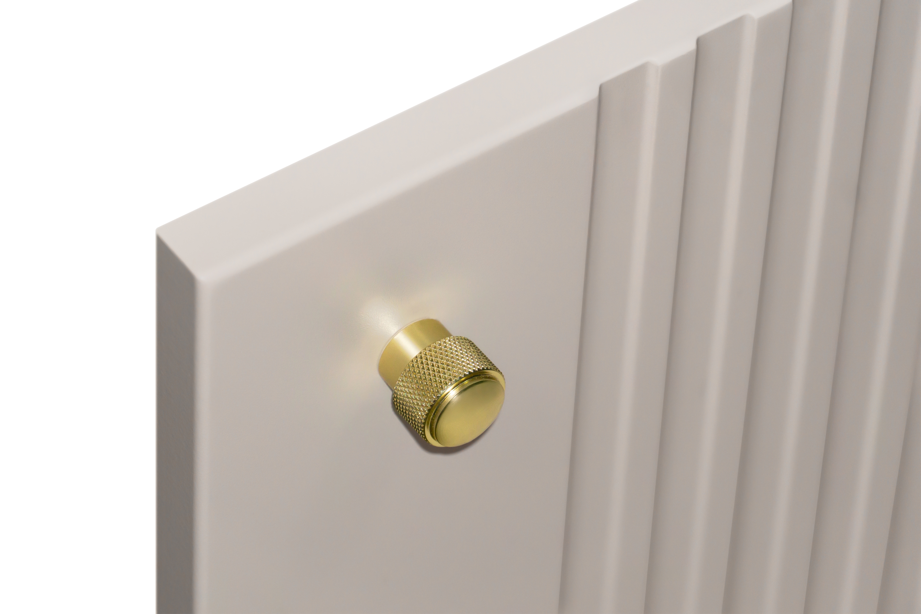 TV stolek Vesper 3D 187 cm - kašmír / zlaté úchyty skříňka RTV Vesper 187 cm - kašmír / zlote Úchytky