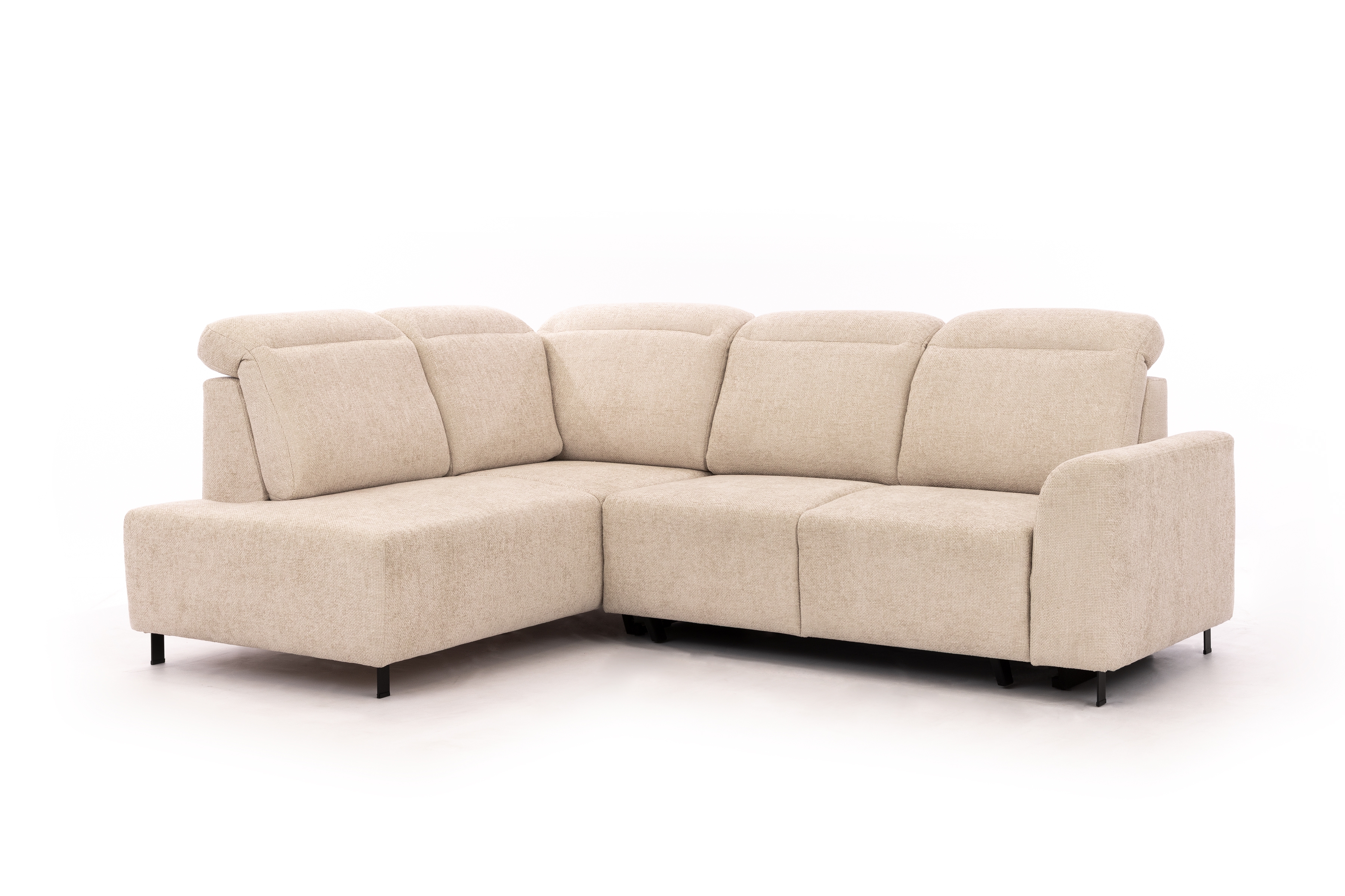 Rohová sedacia súprava Magnis L s funkciou spania ľavá - béžová pletenina Magni 206-03 Rohová sedacia súprava Magnis L s funkciou spánku Ľavá strana - Béžová plecionka Magni 206-03