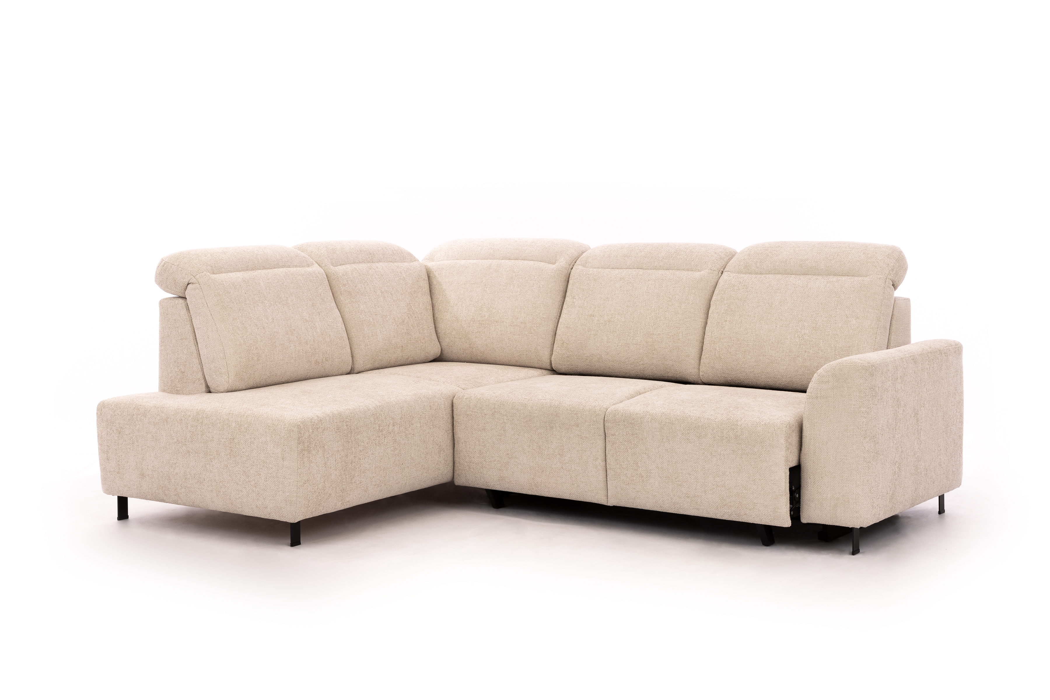 Rohová sedacia súprava Magnis L s funkciou spania ľavá - béžová pletenina Magni 206-03 Rohová sedacia súprava Magnis L s funkciou spánku Ľavá strana - Béžová plecionka Magni 206-03