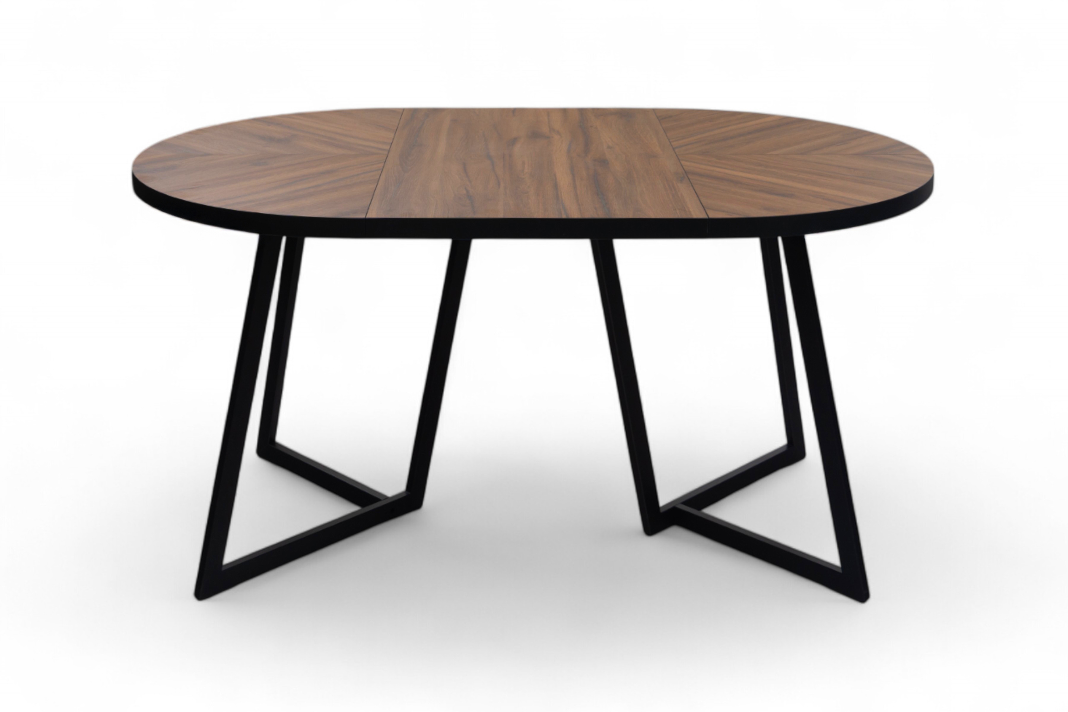 Jídelní set Cedrus Rozeta 95/150 cm + 4 židle Nerevio - dub estana černý / šedá Stůl Cedrus Rozeta 95/150 cm loftový rozkladany - dub estana / černá