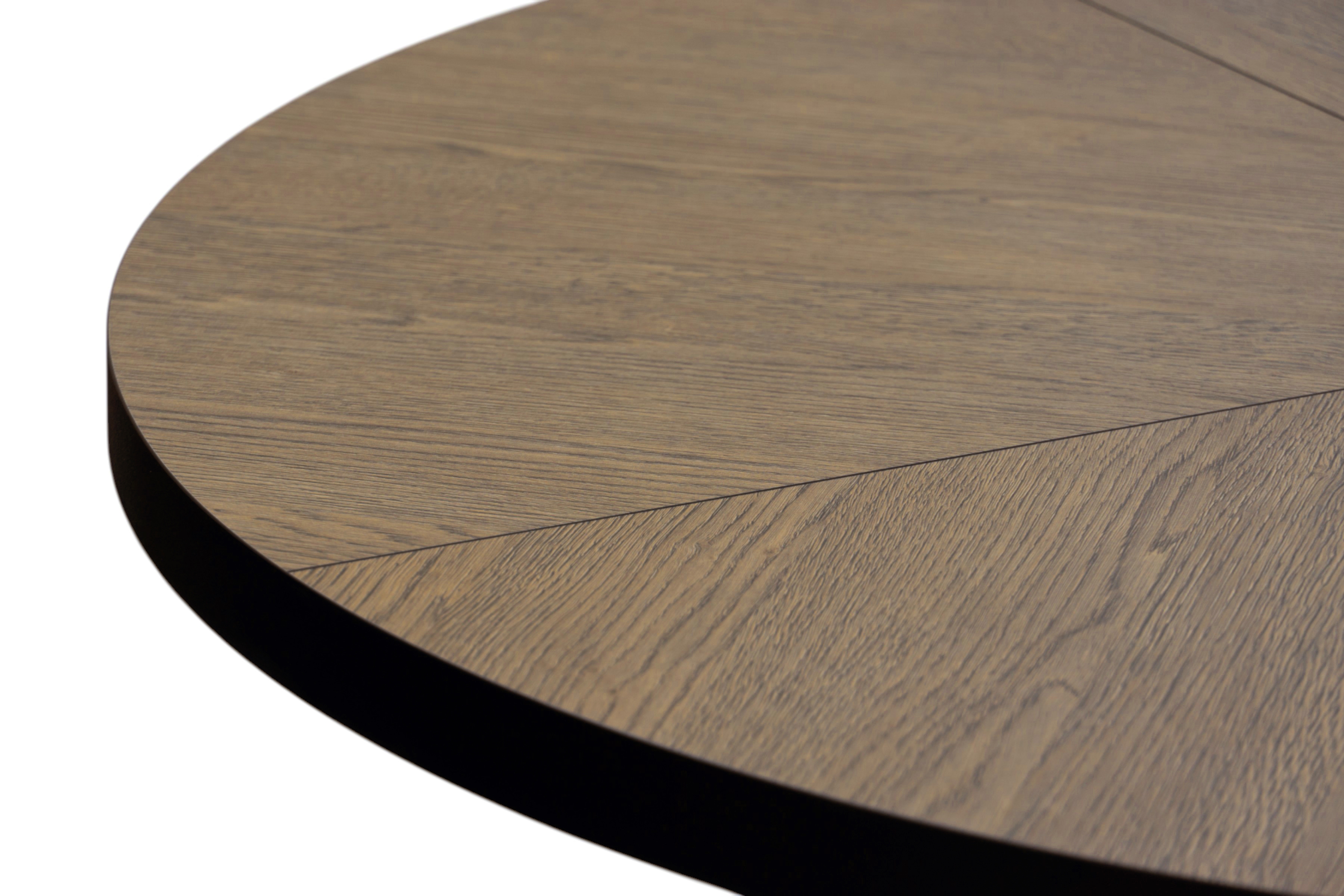 Jídelní set Cedrus Rozeta 105/160 cm + 4 židle Nerevio - dub belmont černý / šedá Komplet Stůl rozkladany Cedrus Rozeta 105/160 cm + 4 Židle Nerevio - dub belmont černá / šedá