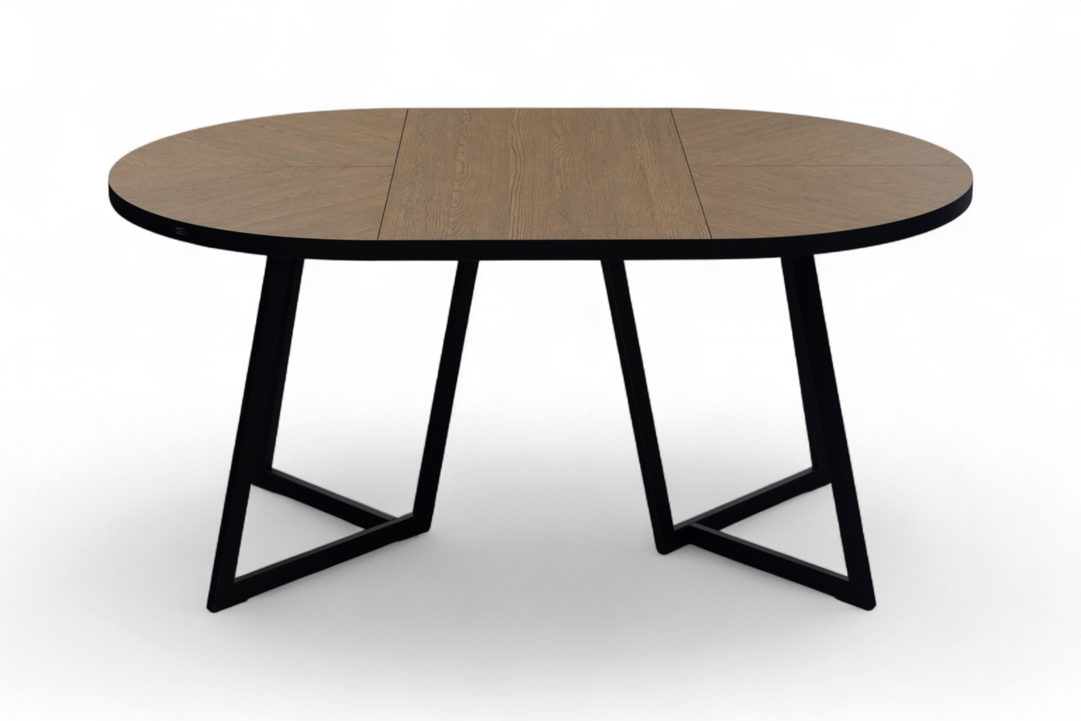 Jídelní set Cedrus Rozeta 105/160 cm + 4 židle Nerevio - dub belmont černý / šedá Komplet Stůl rozkladany Cedrus Rozeta 105/160 cm + 4 Židle Nerevio - dub belmont černá / šedá