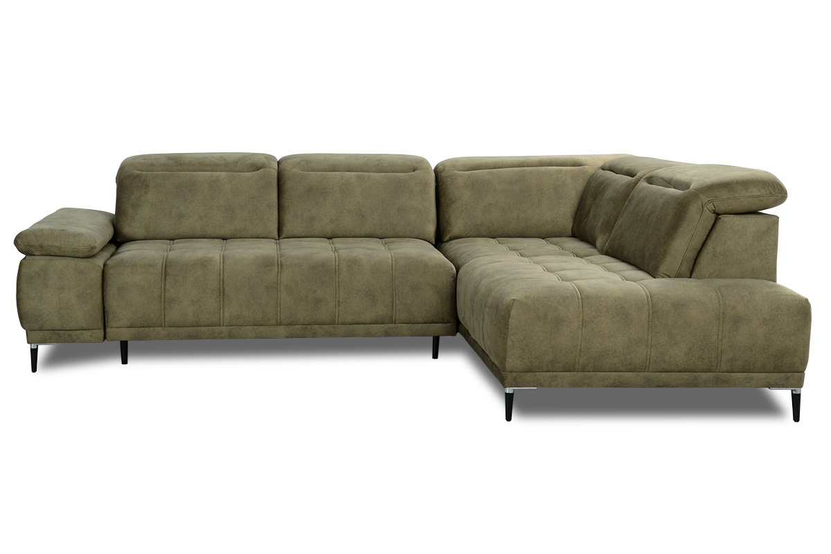 Rohová sedacia súprava FS s elektrickým výsuvným sedením pravá - olivový zamat Salvador 10 Rohová sedacia súprava FS s elektricky výsuvným sedákem pravá strana - Olivový velúr Salvador 10