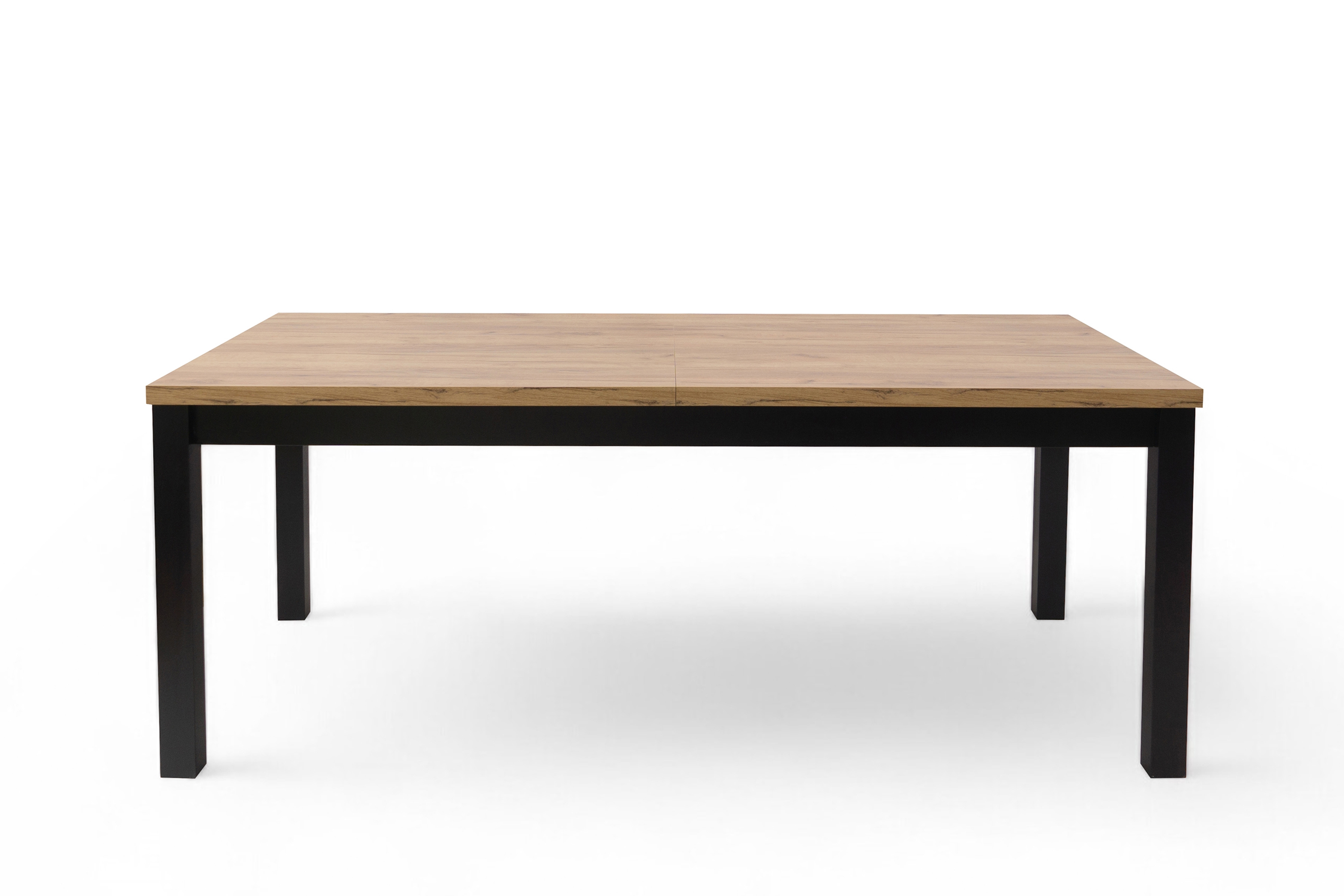 Rozkládací jídelní stůl Werona 160-240x90 - dub wotan / černé nohy Stůl rozkladany pro jídelny 160-240x90 cm Werona na drewnianych nogach - dub wotan / černé nožičky