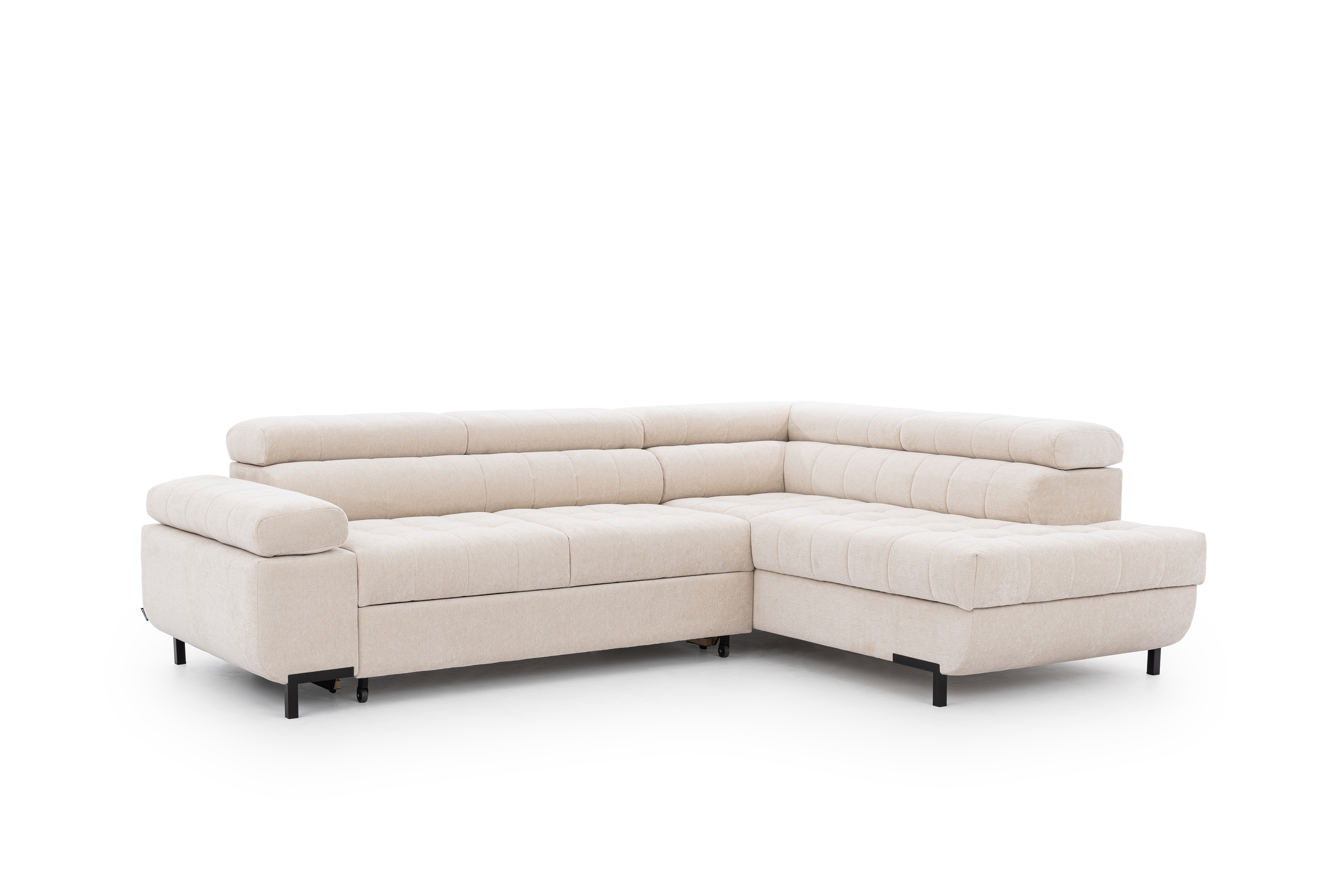 Rohová sedací souprava pravá rozkladany pro obývacího pokoje Tyrion L - béžová šenil Ditra New 20 Rohová sedací souprava pravá rozkladany pro obývacího pokoje Tyrion L - béžová šenil Ditra New 20