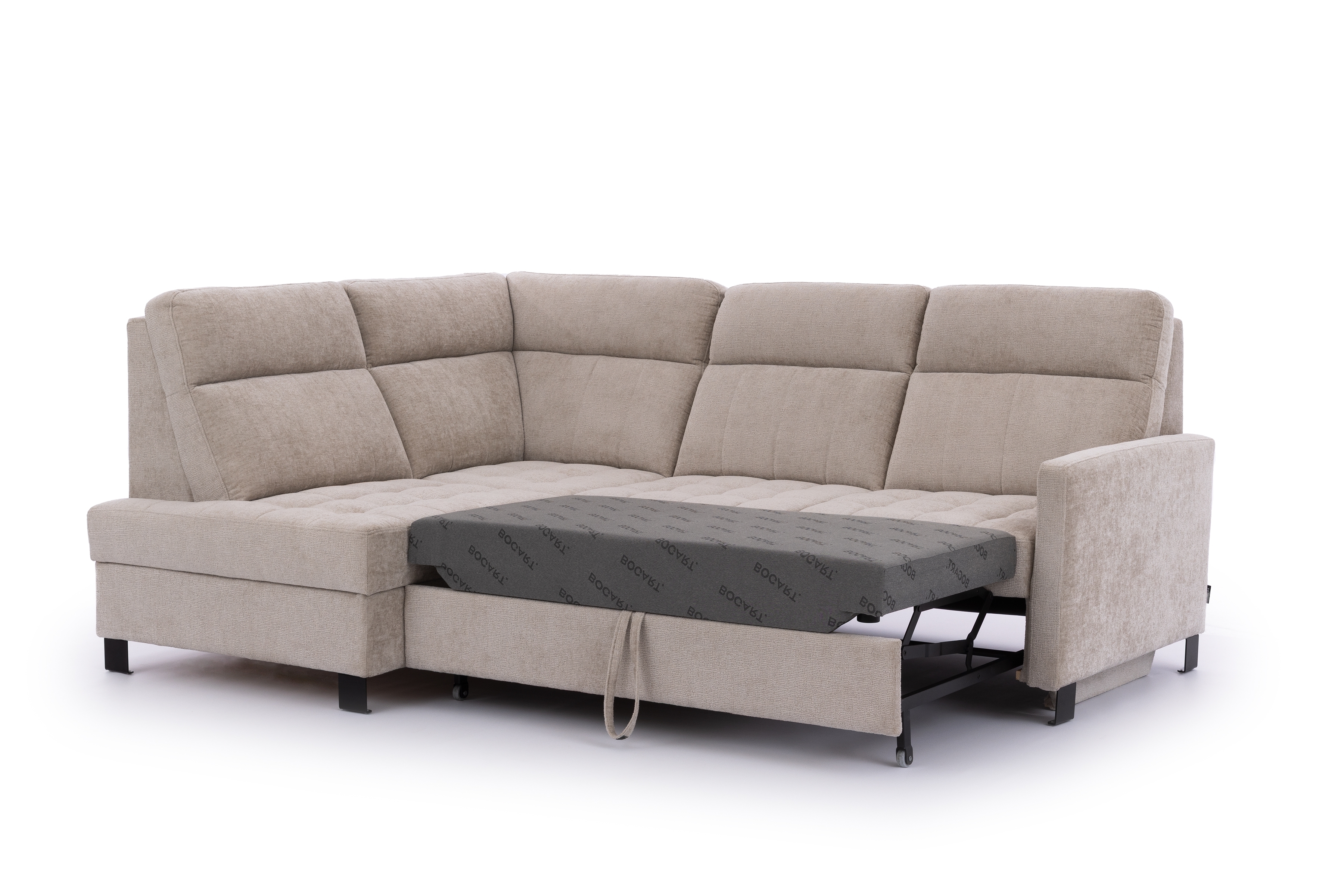 Rohová pohovka Gespano L levostranná s úzkou područkou - grafitový snadno čistitelný samet Zetta 305 Rohová sedací souprava Gespano L levá z waskim bokiem - grafitová samet latwoczyszczacy Zetta 305