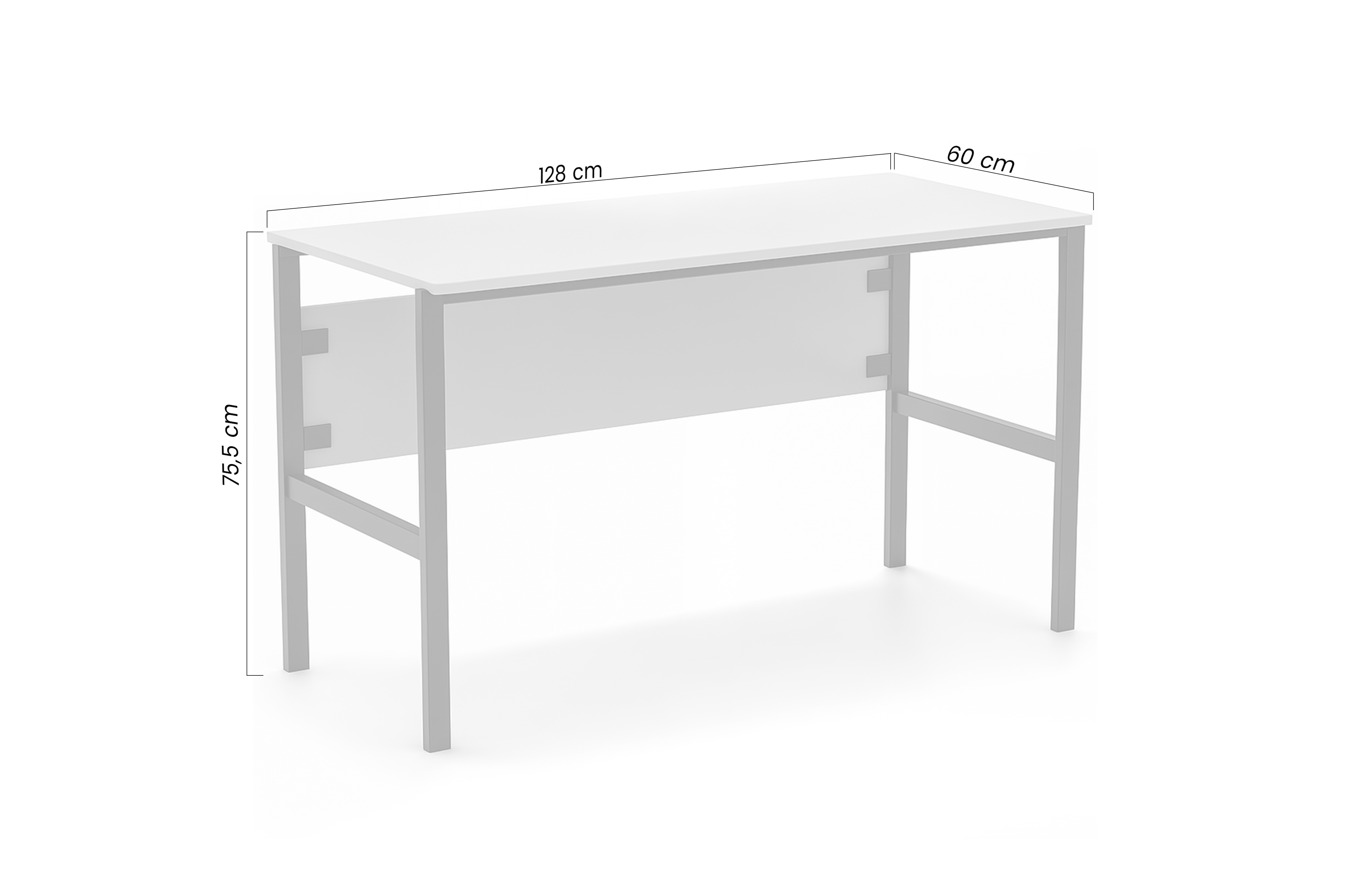 Psací stůl Cremona na kovových nohách s kontejnerem - písková béžová  	psací stůl Cremona na kovových nohách s kontejnerem - béžová Pískový 