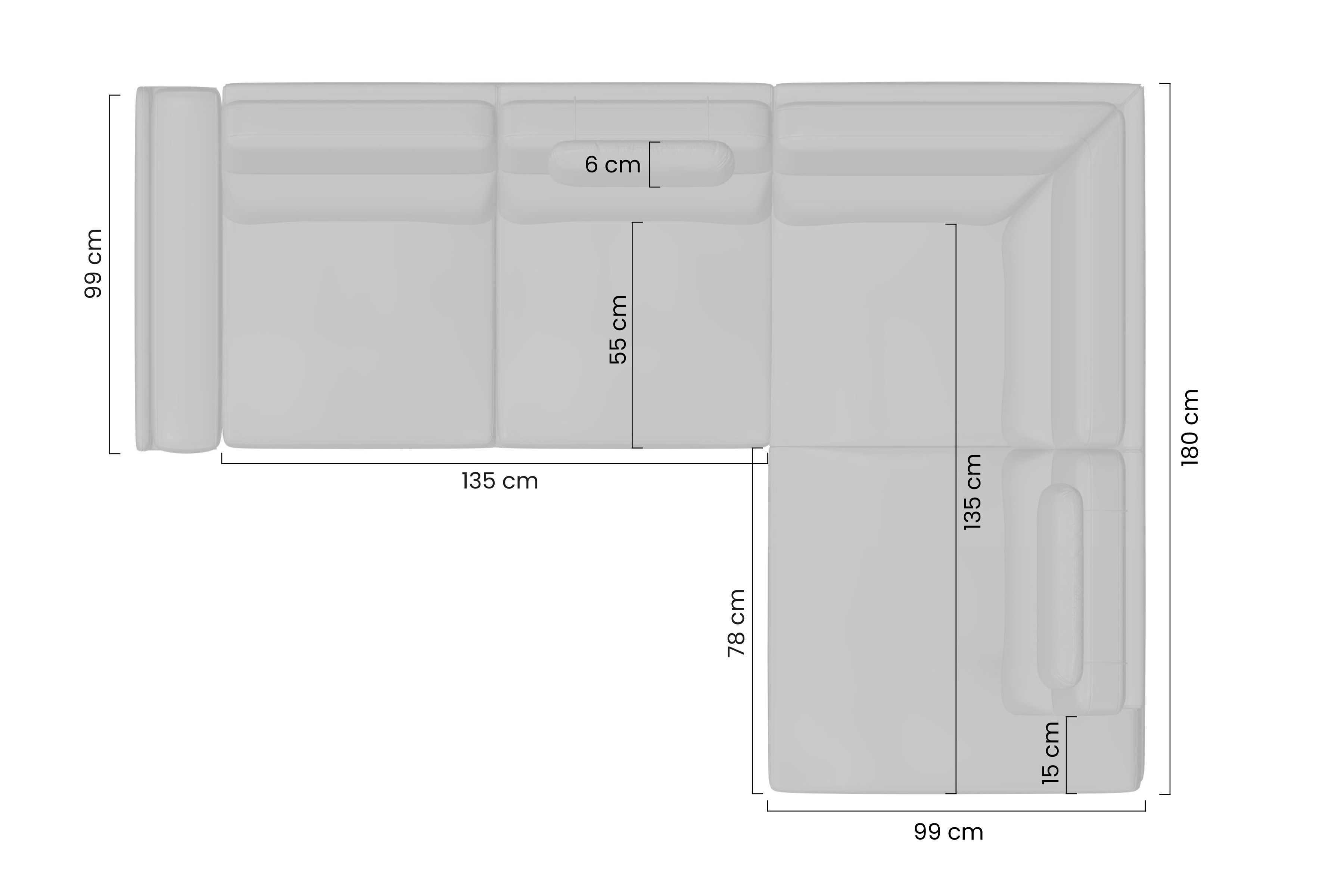 Rohová pohovka Loario L levá se širokými proříznutými boky - béžový szenil Perfect Harmony 07 Rohová sedací souprava Loario L levá z szerokim, wcietym bokiem - Perfect harmony 07