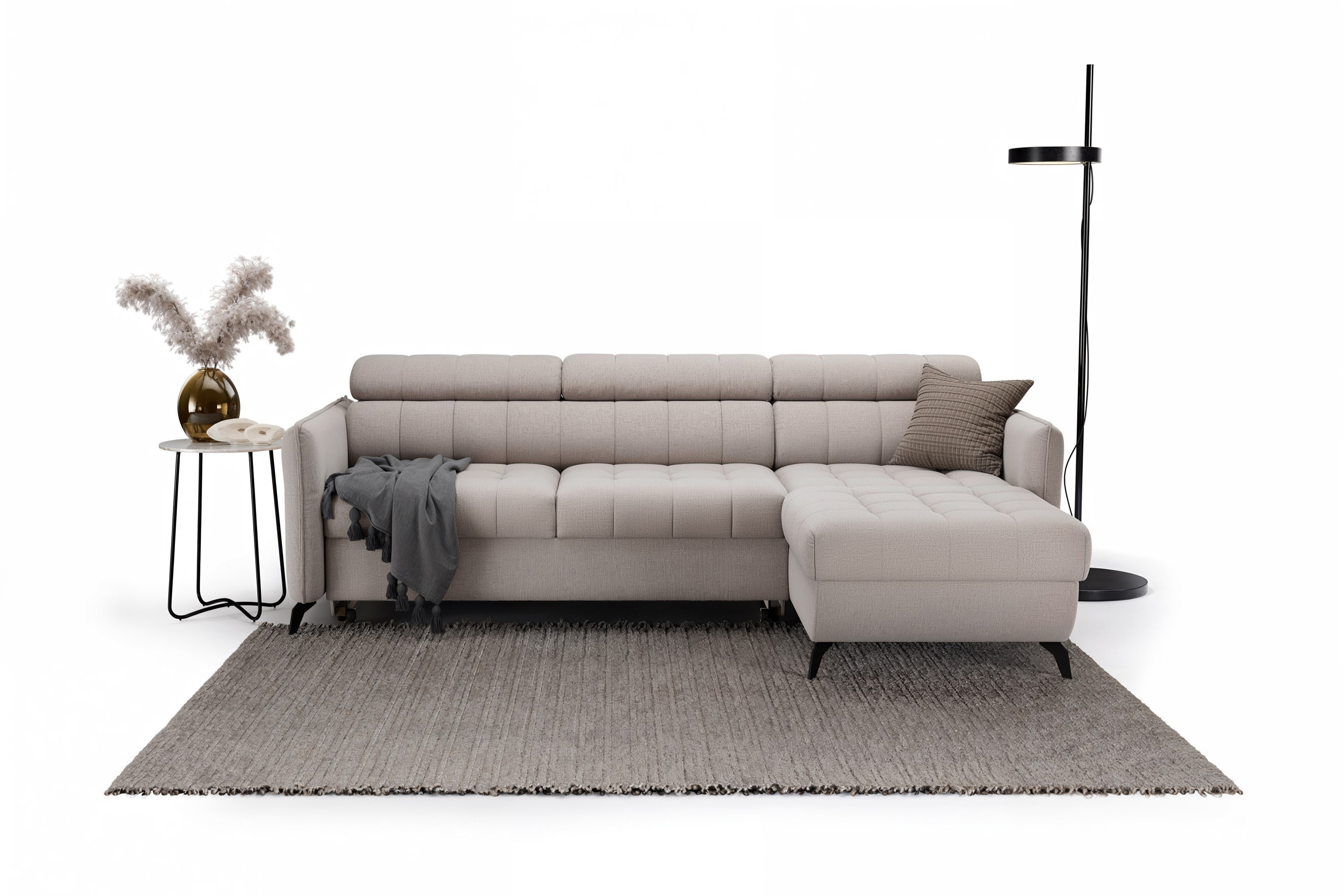 Rohová sedacia súprava Elarias Mini univerzálna s funkciou spania Rohová sedacia súprava Elarias Mini s funkciou spánku uniwersalny Ľavý/Pravý