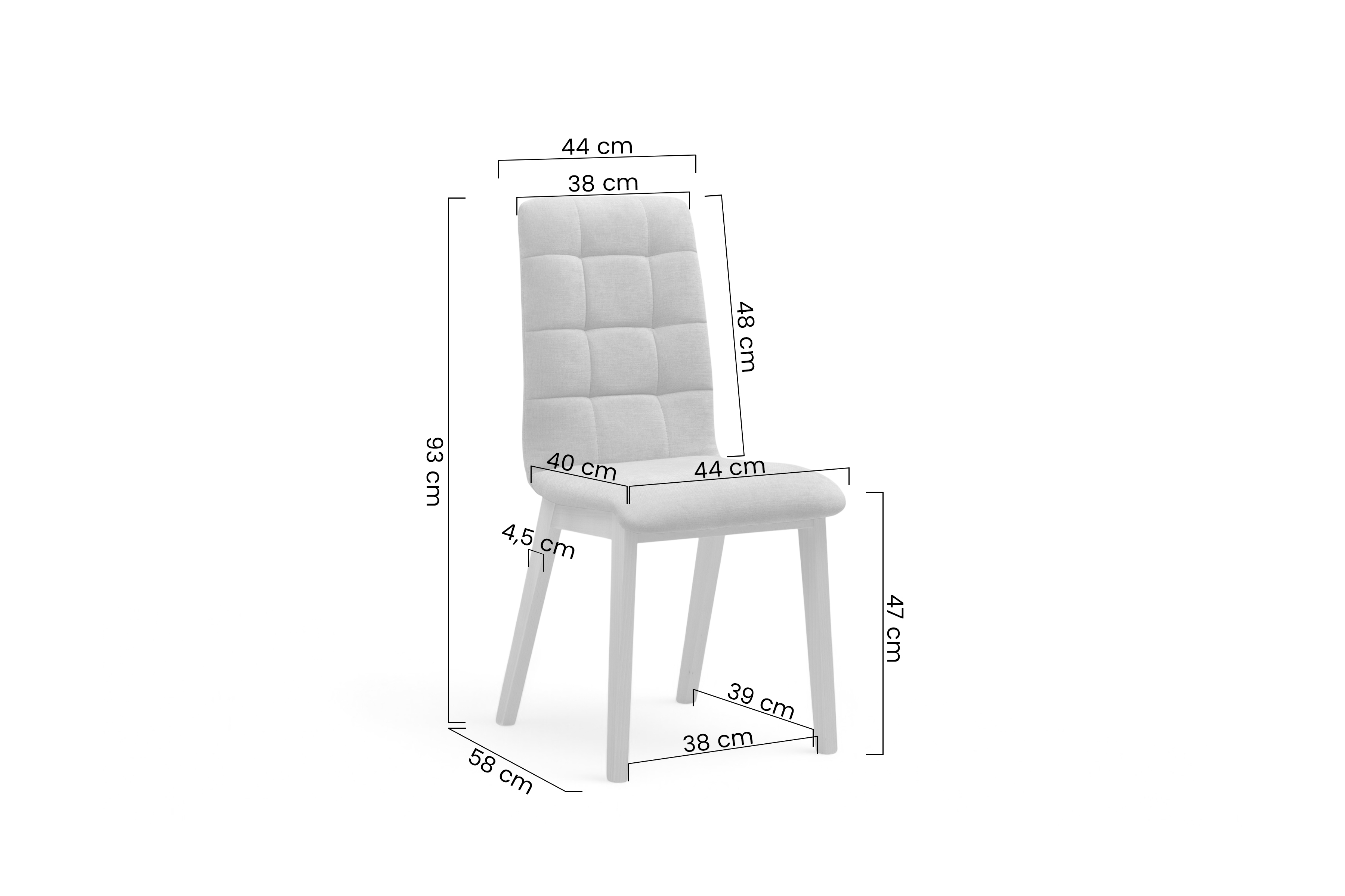 Čalouněná jídelní židle Platinum 4 - černý šenil Wind 99 / černé nohy židle čalouněné Platinum 4  - černá šenil Wind 99 / Nohy černá