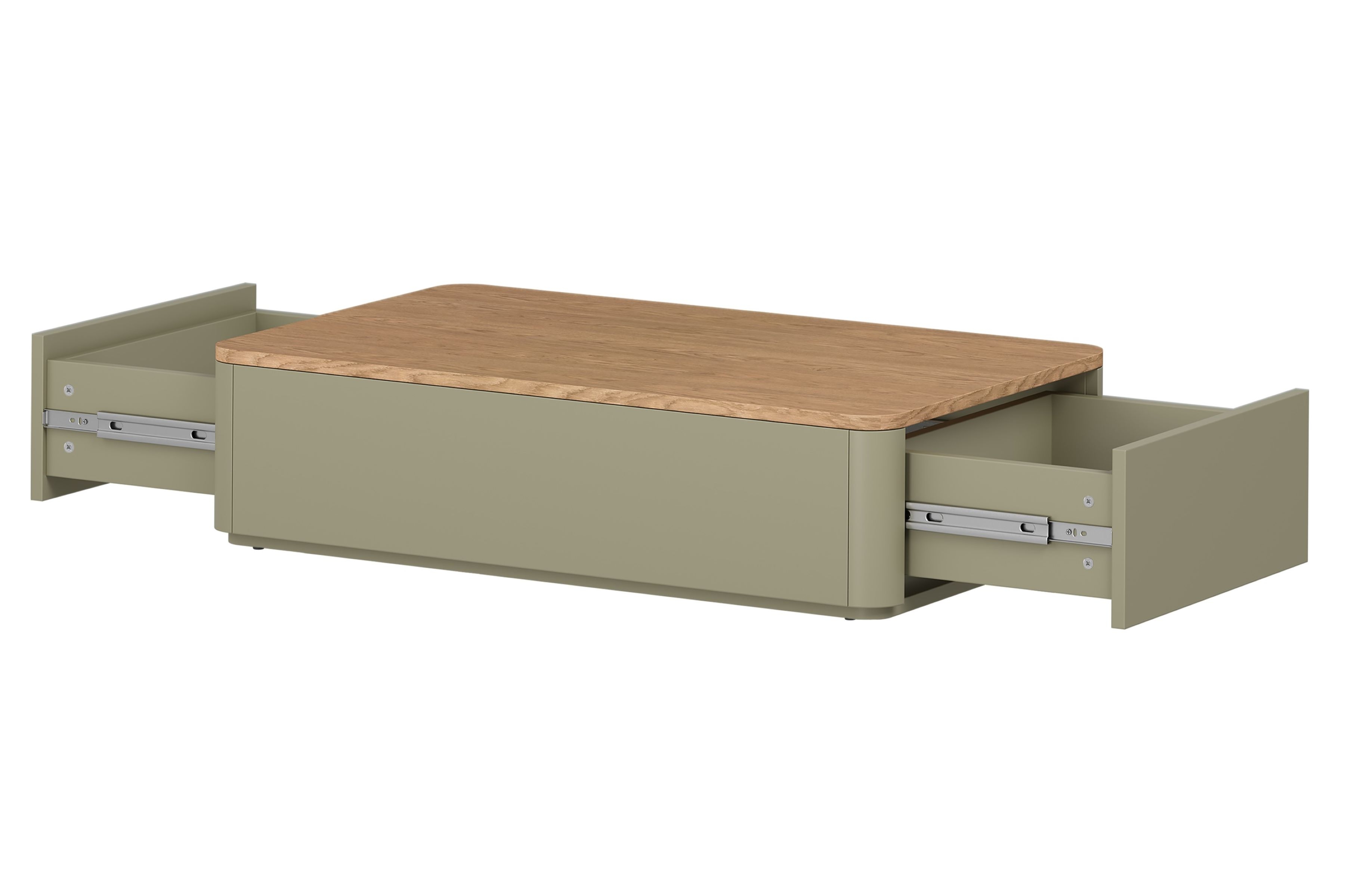 Konferenční stolek Amilio 100 cm se zásuvkami - eukalyptus / dub baltic dune stolek kawowy Amilio 100 cm se zásuvkami - eukaliptus / dub baltic dune