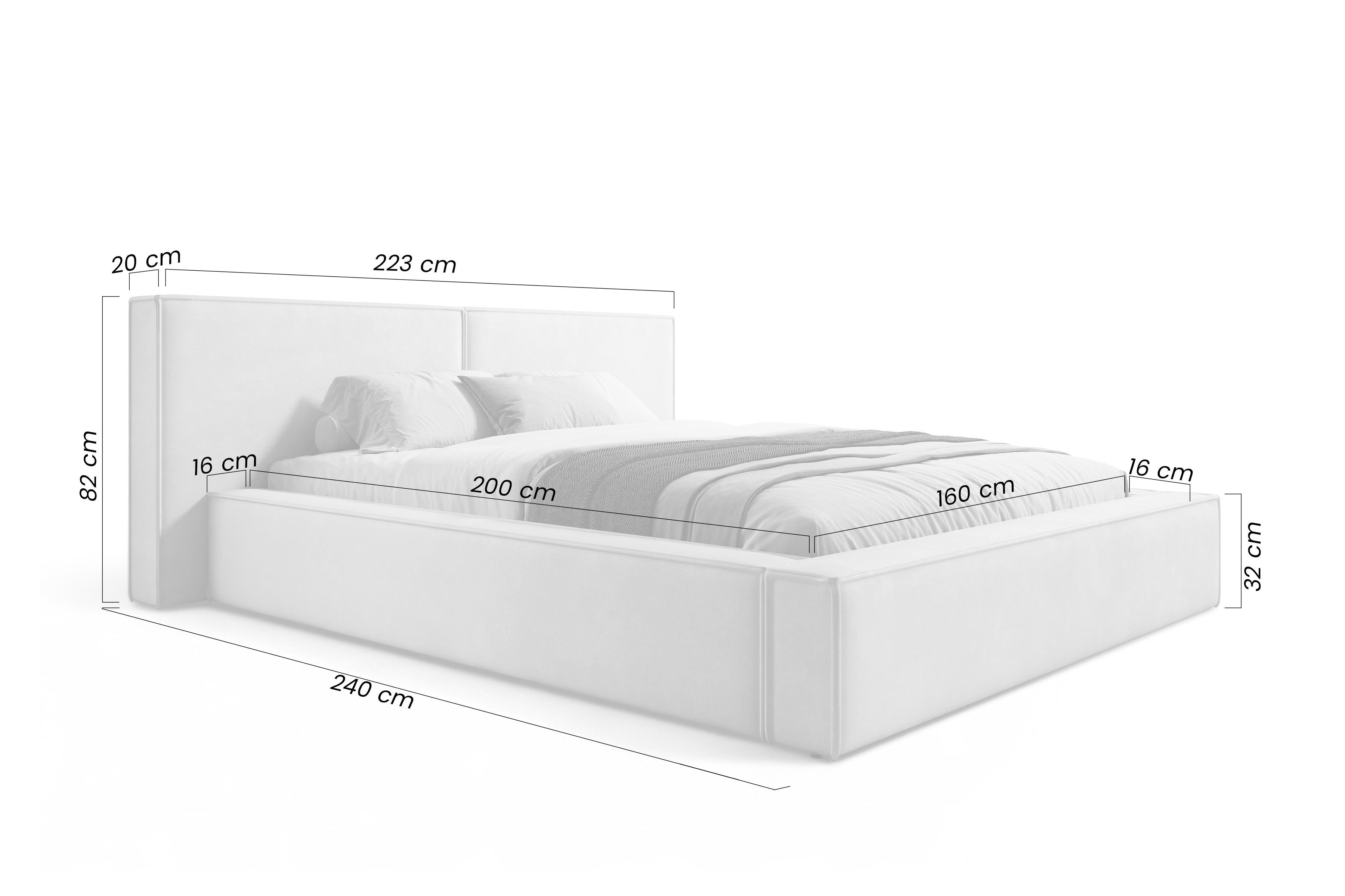 Čalúnená manželská posteľ Molino 160x200 s úložným priestorom - béžový velúr Castel 15  Posteľ čalúnená Molino 160x200 S vnútorným úložným priestorom- béžový velúr Castel 15