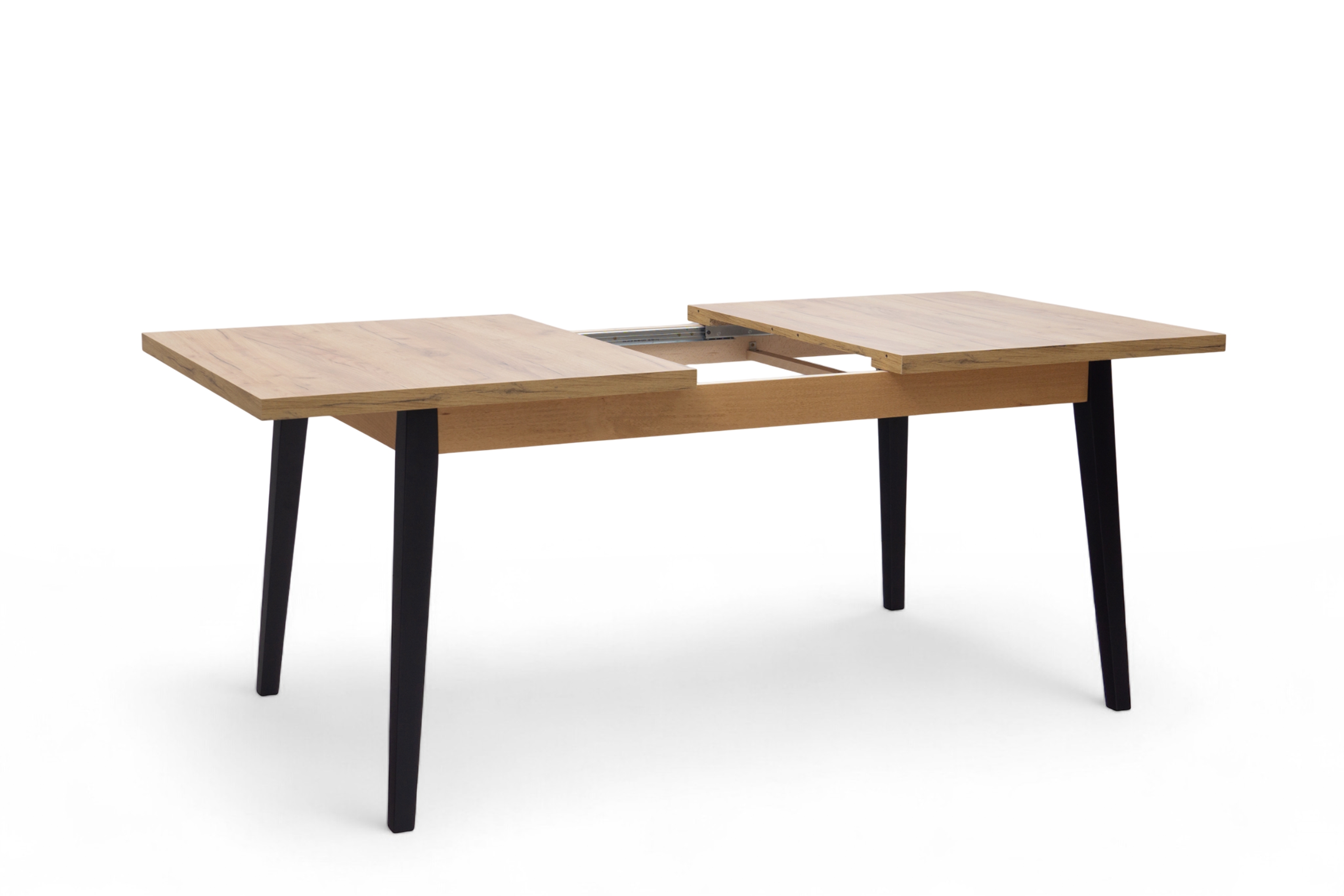 Rozkládací jídelní stůl Paris - 160-200x90 cm - dub craft / černé nohy Stůl rozkladany Paris 160-200x90 cm - dub craft / černé nožičky