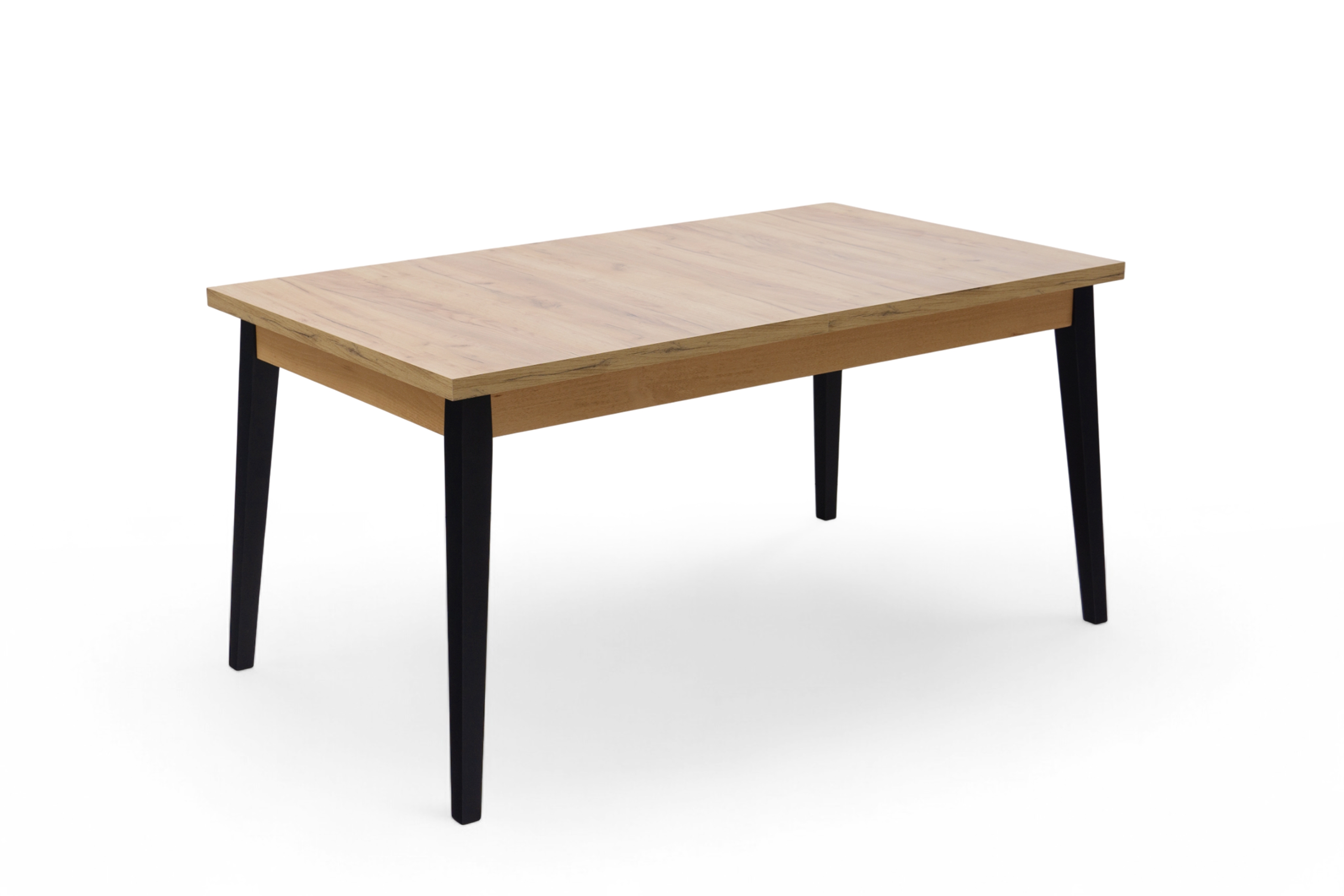 Rozkládací jídelní stůl Paris - 160-200x90 cm - dub craft / černé nohy Stůl rozkladany Paris 160-200x90 cm - dub craft / černé nožičky