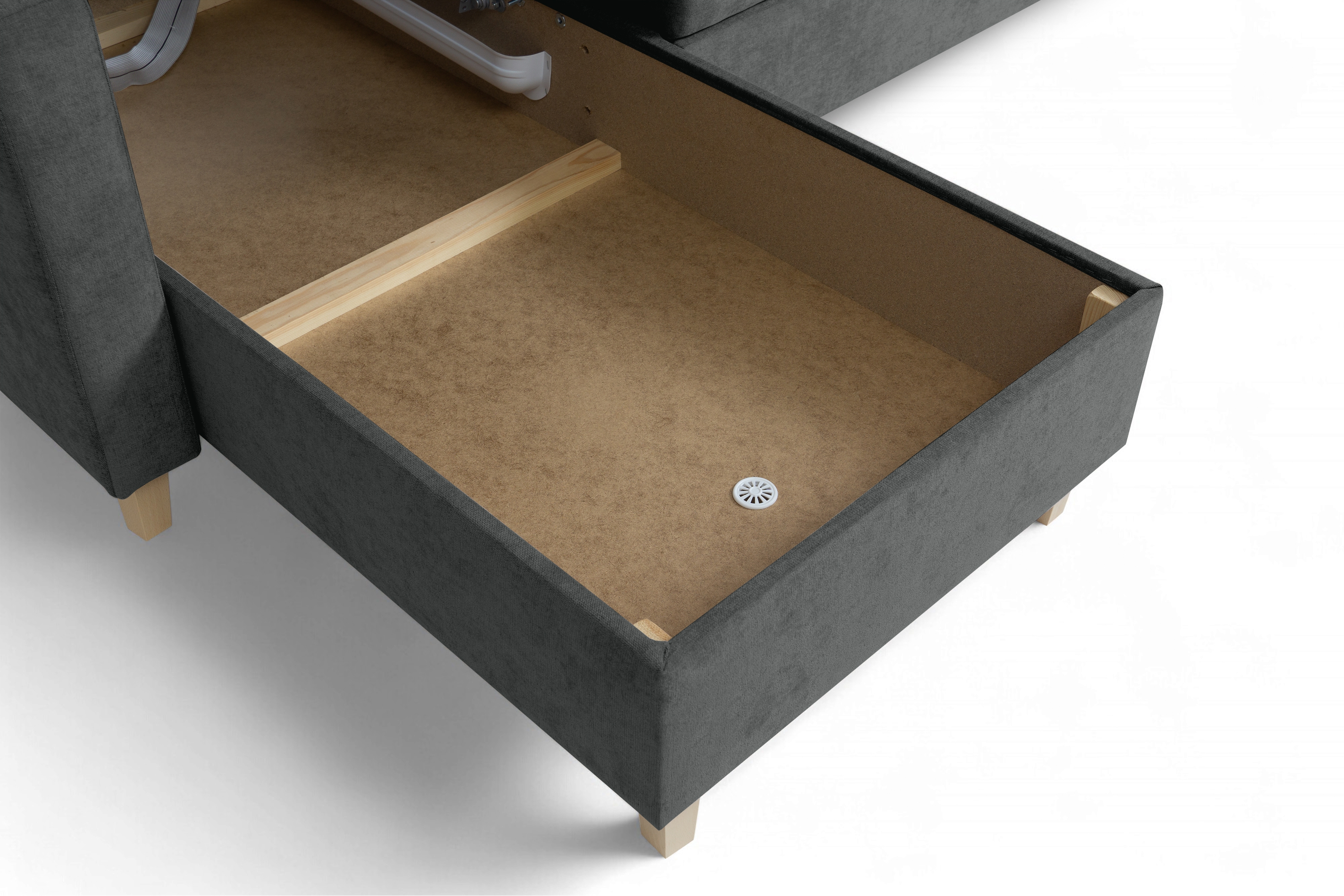 Rohová sedacia súprava Vario univerzálna s funkciou spania - svetlosivý šenil Wind 84 Rohová sedacia súprava Vario s funkciou spánku uniwersalny prawo/Ľavá strana - svetlý šedý šenil Wind 84 