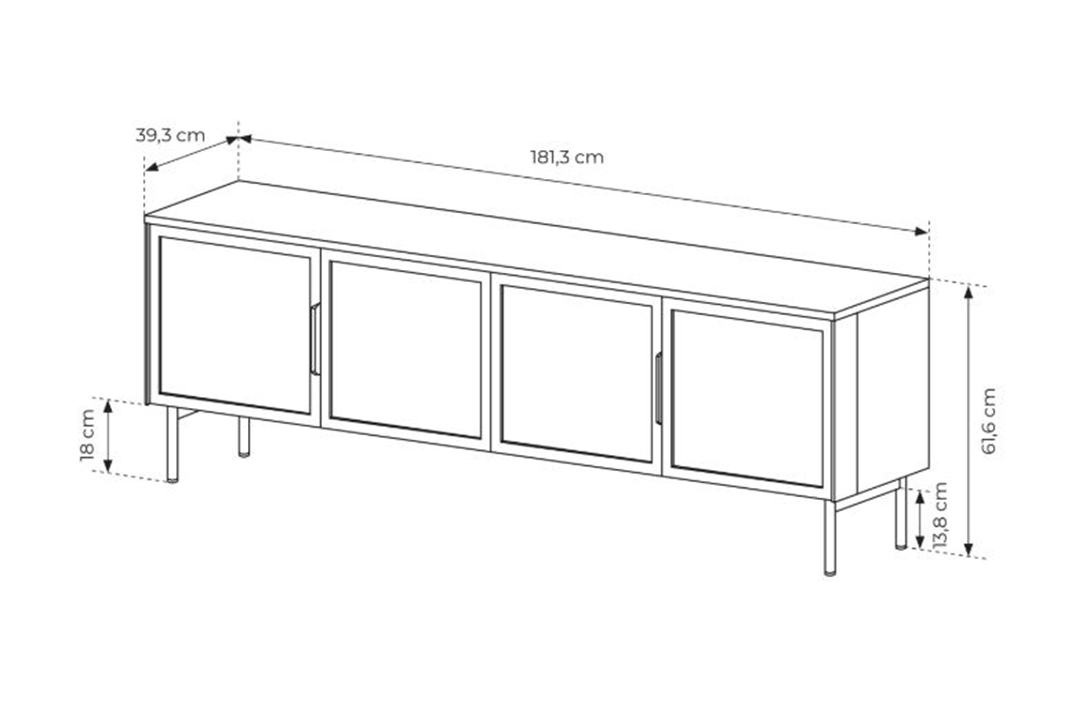 Obývací stěna Auri - dub dunin / černá Komplet nábytku pro obývacího pokoje Auri - dub dunin / černá