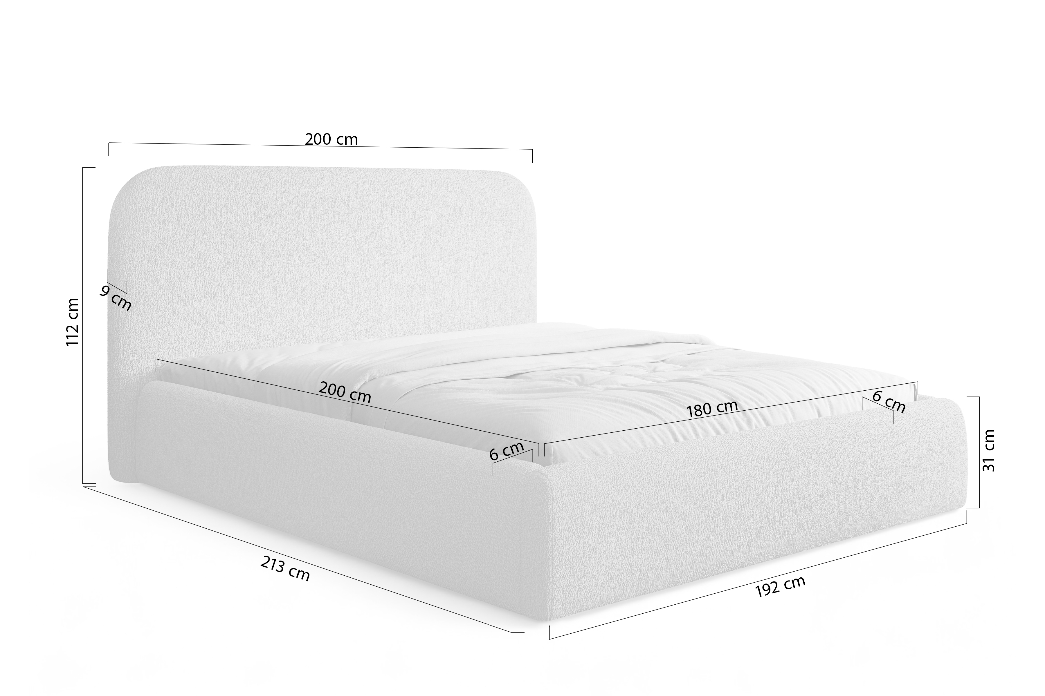 Čalúnená posteľ Rasel 180x200 s úložným priestorom - sivá buklé Quelle 83 Posteľ čalúnená Rasel 180x200 S vnútorným úložným priestorom- šedá bukla Quelle 83